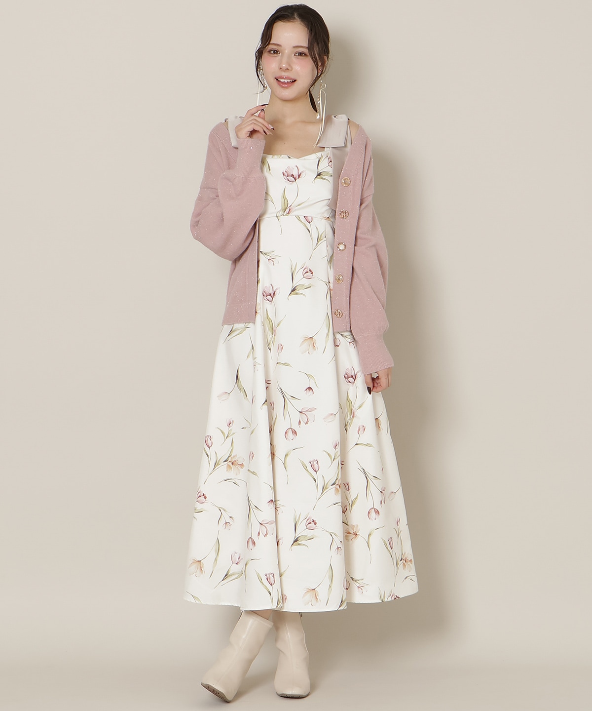 ミドルゲージカーディガン