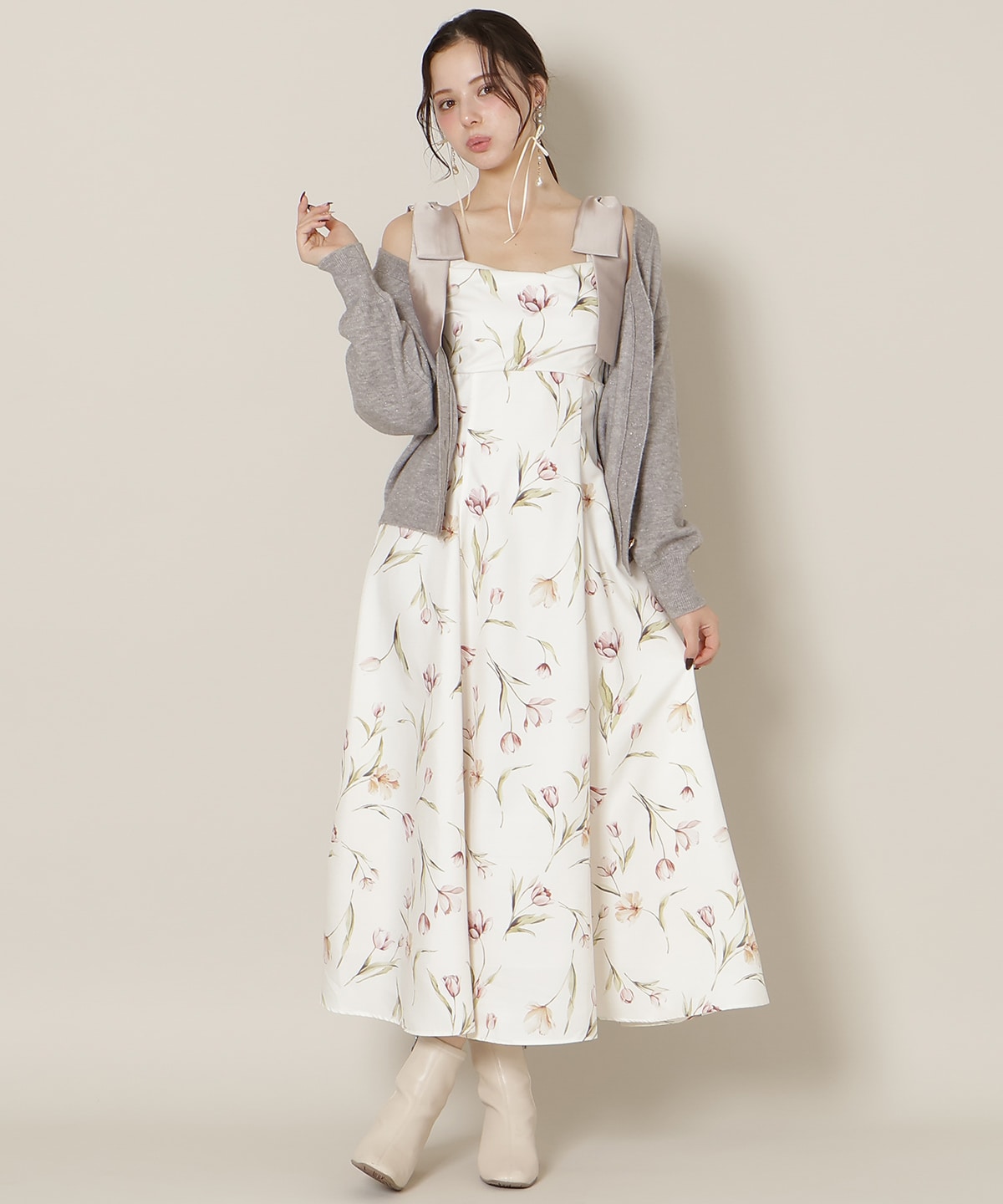 ミドルゲージカーディガン