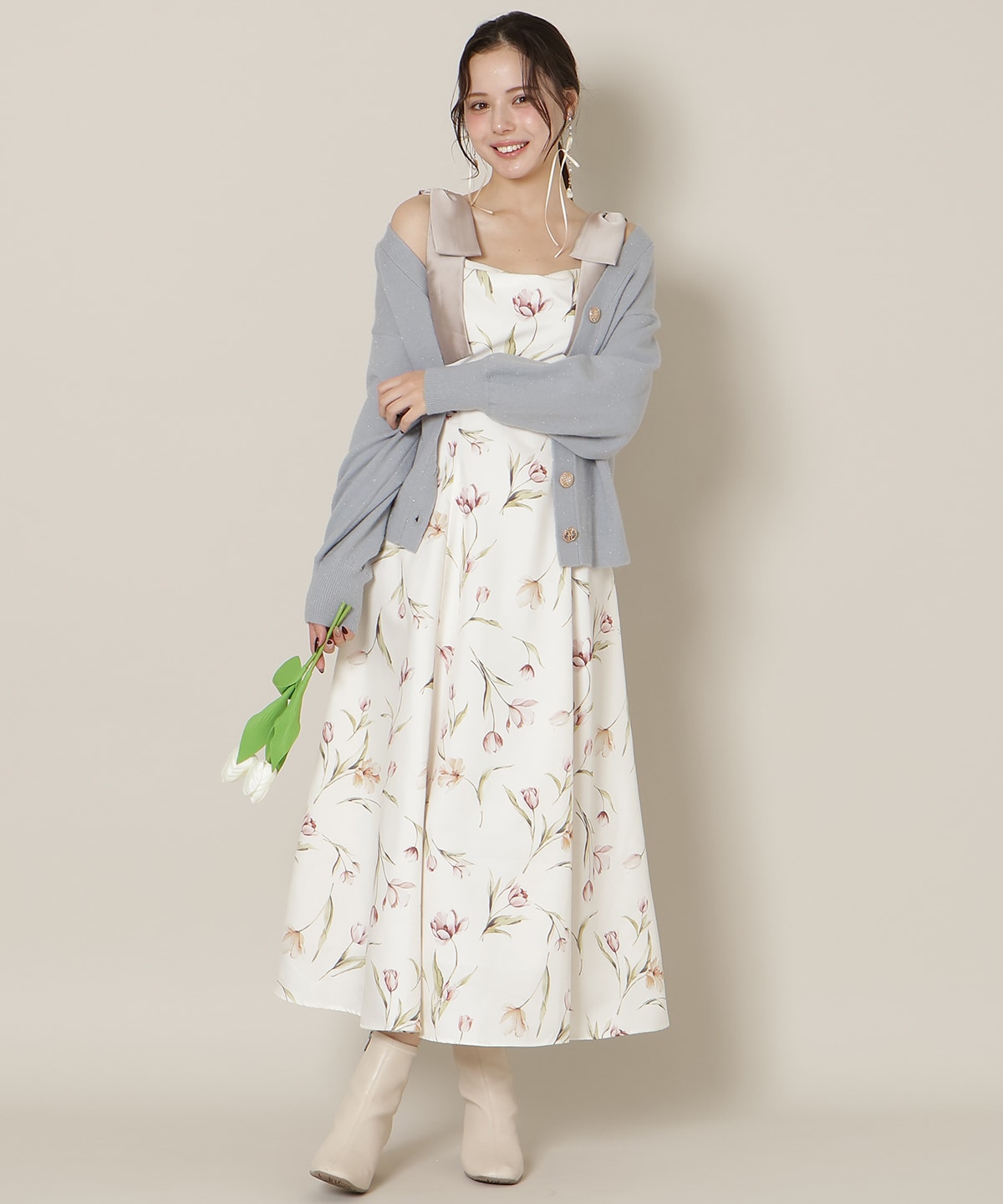 ミドルゲージカーディガン