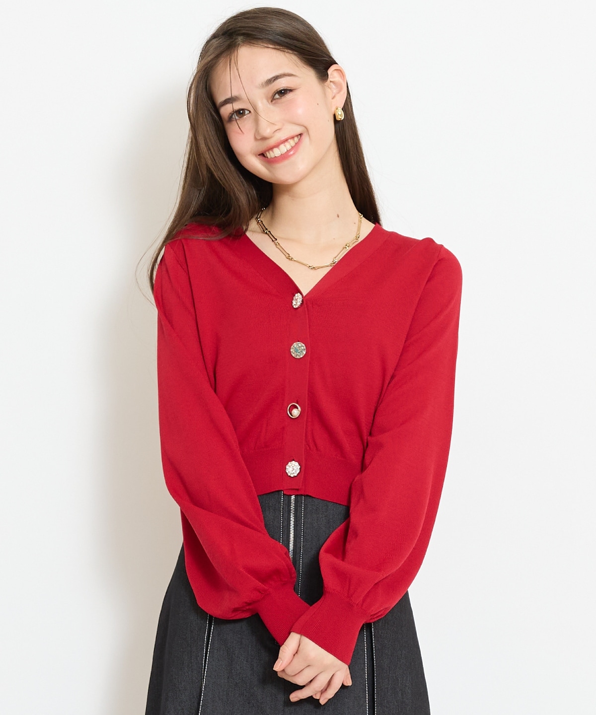 アソートボタンUVカットカーディガン