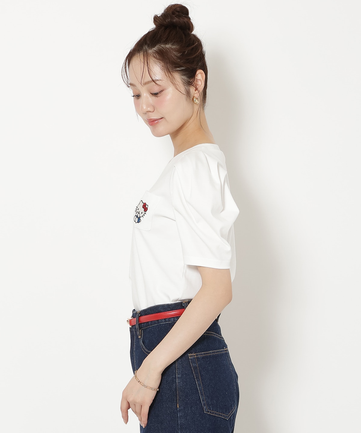 【7/16(thu)10時発売】WILLSELECTION×HELLO KITTY 刺繍カットトップス