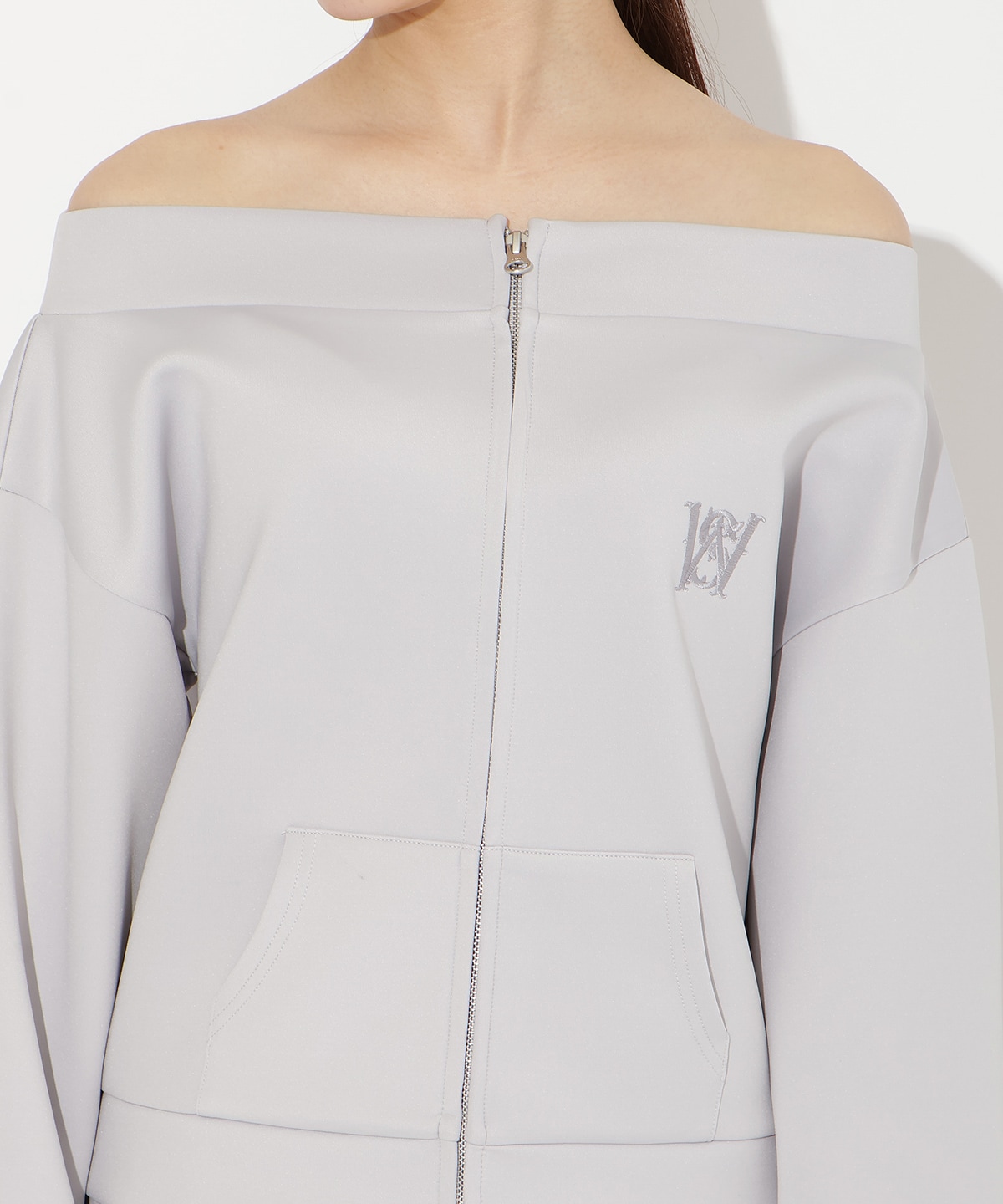 【3/12(thu)10時発売】ダブルZIPオフショルスウェットトップス