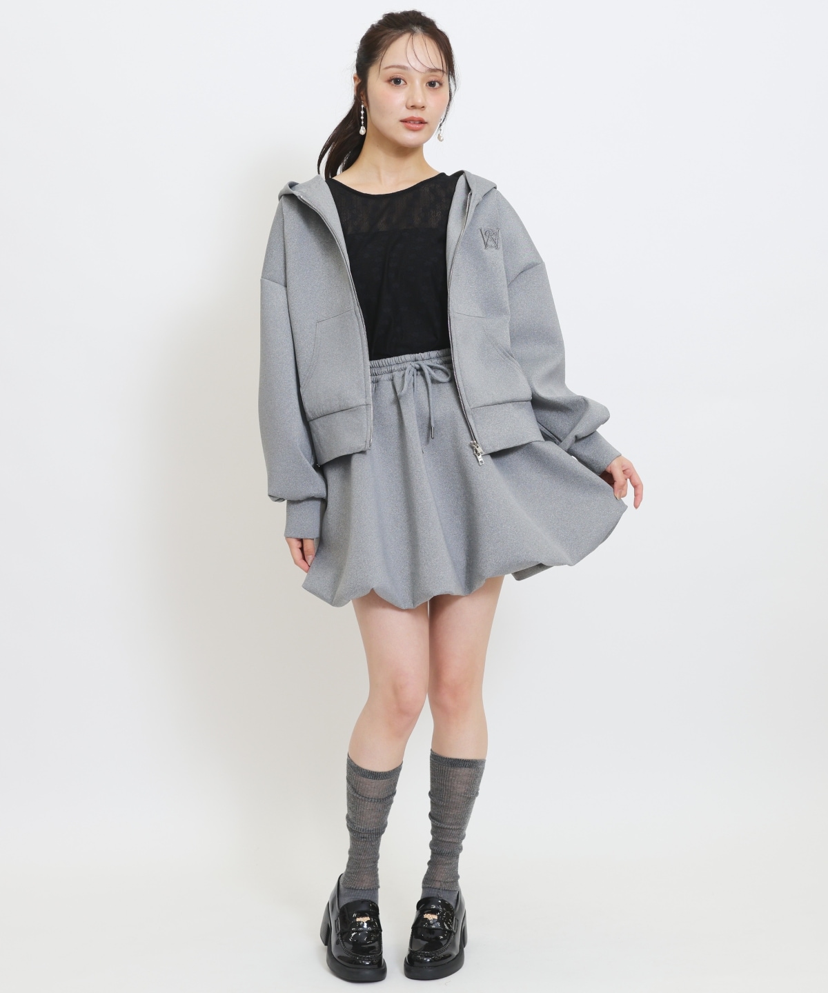 【セットアップ対応】バルーンミニスカート