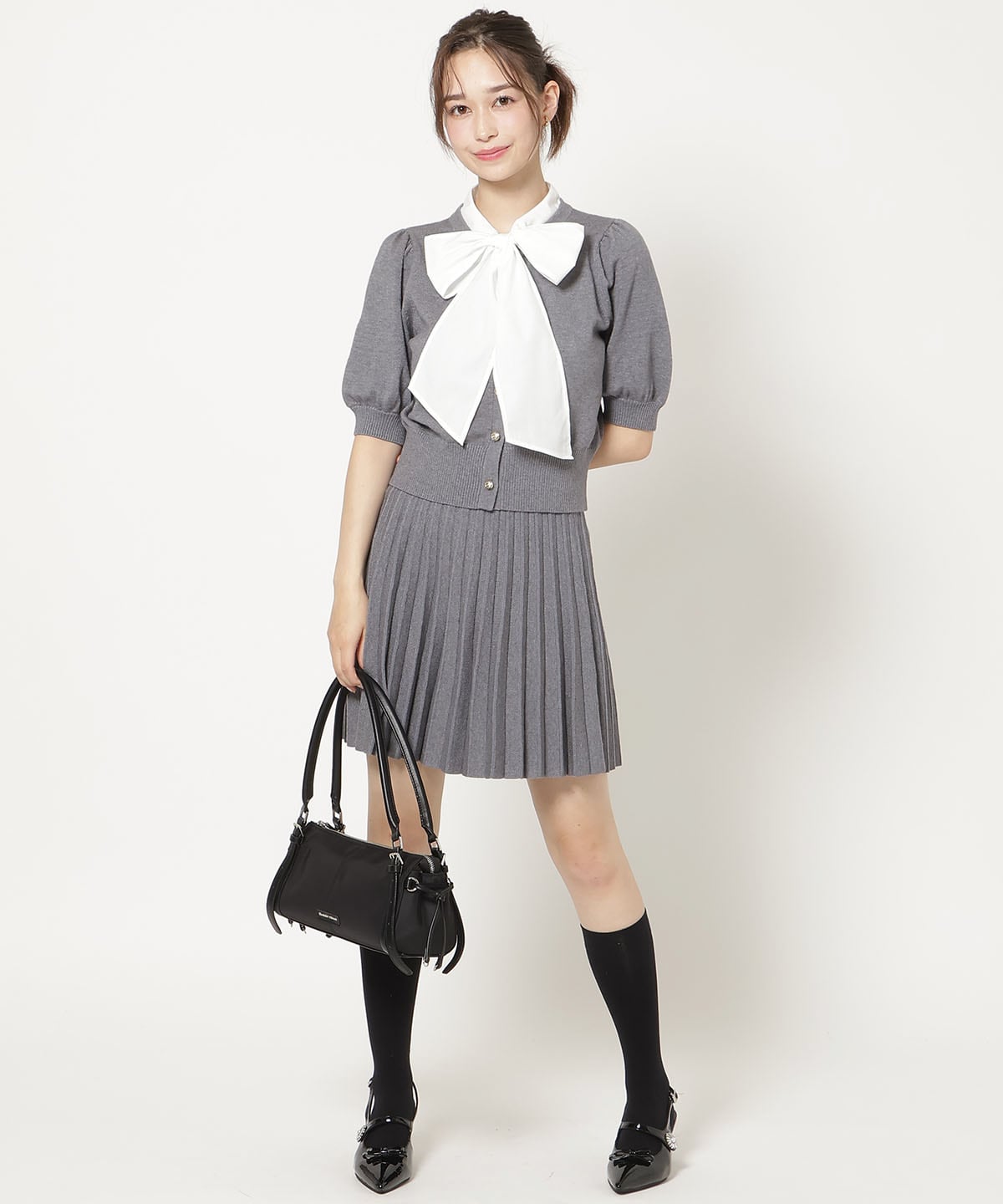 【9/10(thu)10時発売】リボンタイドッキングパフニット