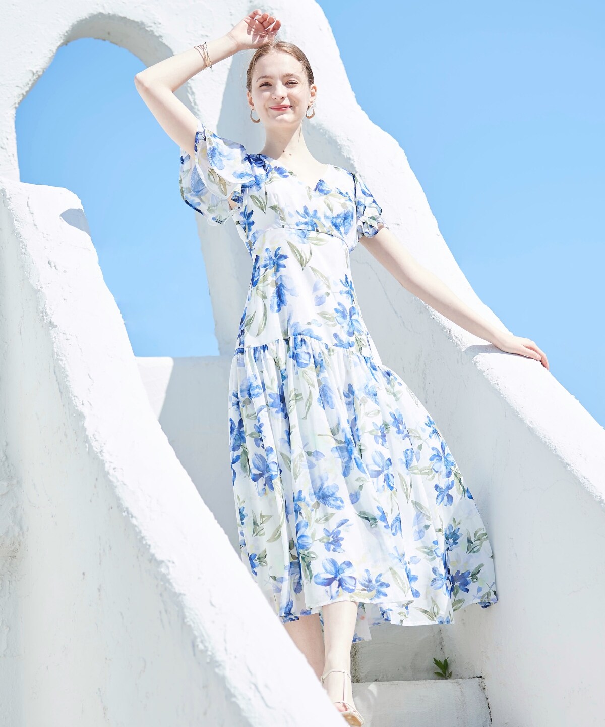 BIGフラワーカシュクールワンピース(F レッド): And Couture｜公式 