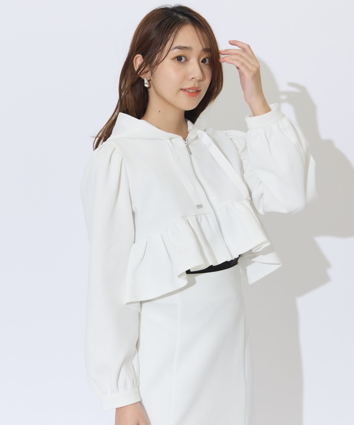 ペプラムパーカーセットアップ