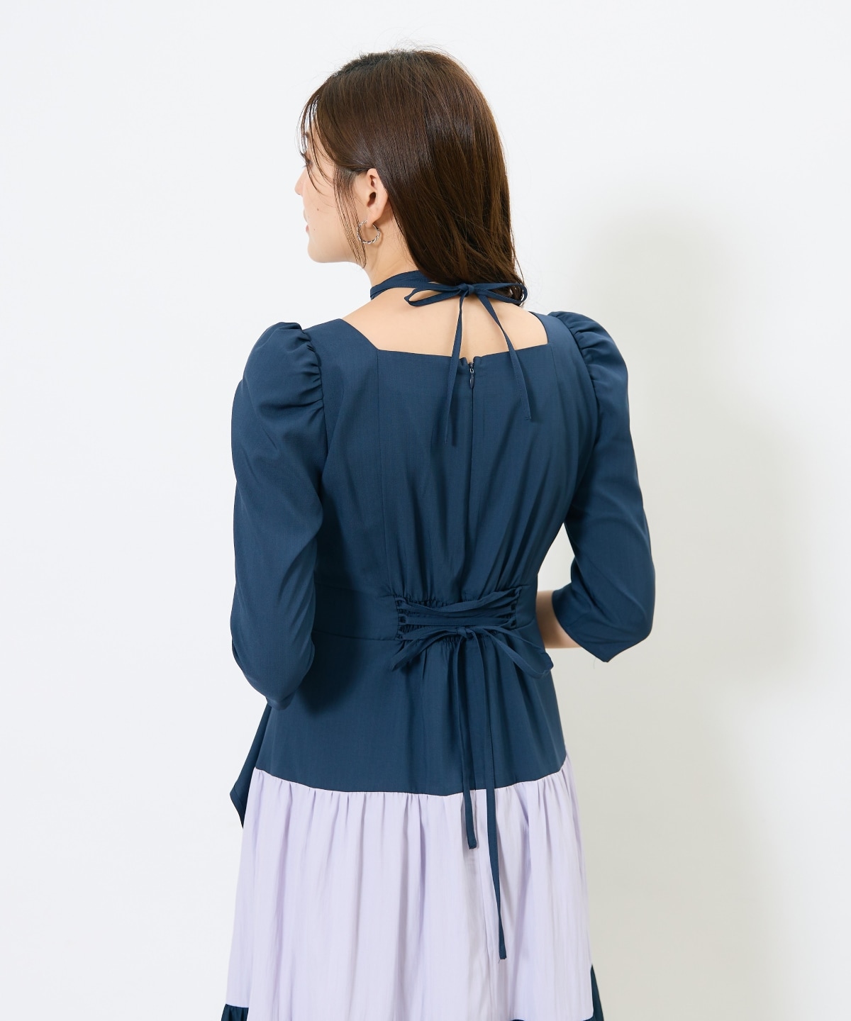 アシメラッフルティアードワンピース