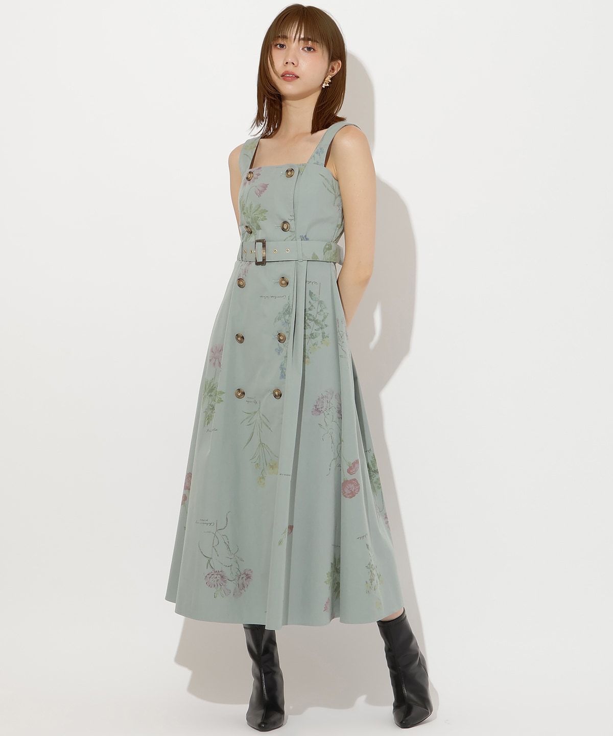 オータムフラワートレンチジャンスカ