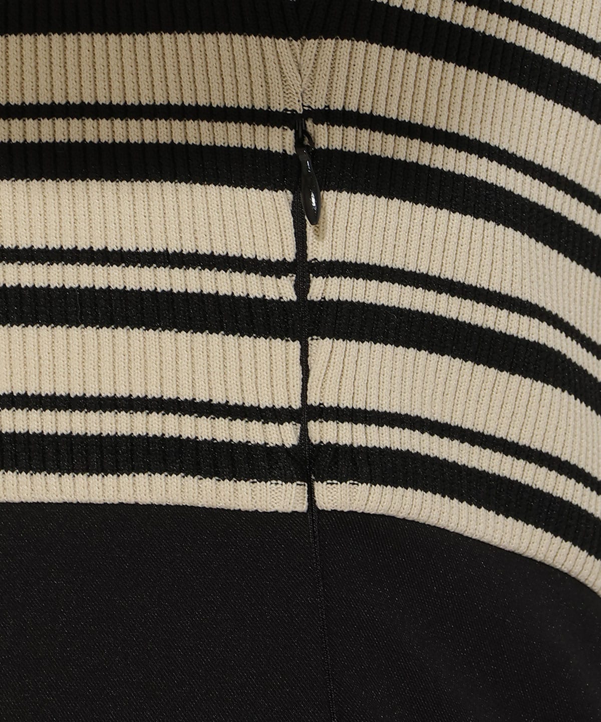 襟付きボーダードッキングワンピース