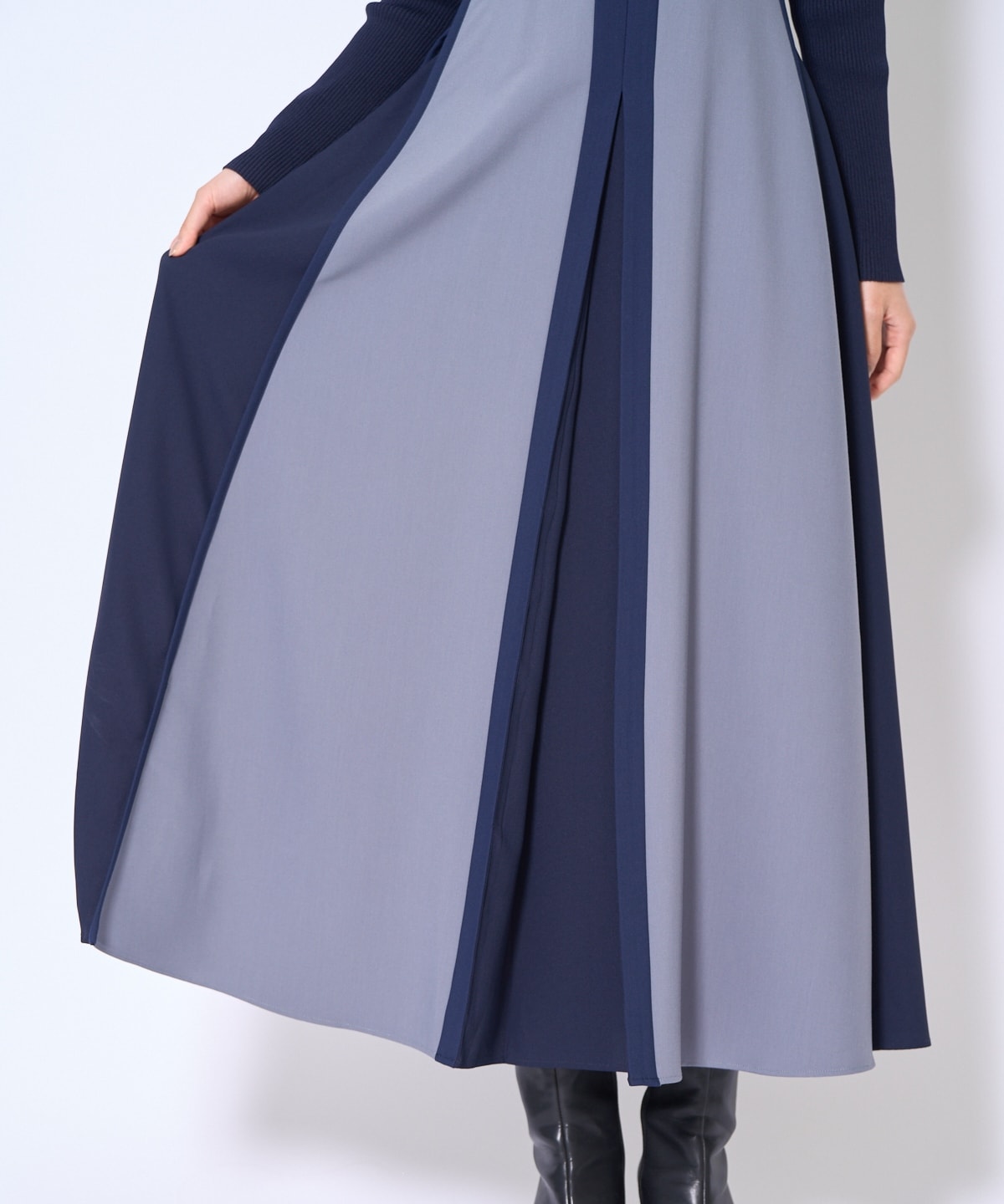 配色ドッキングワンピース