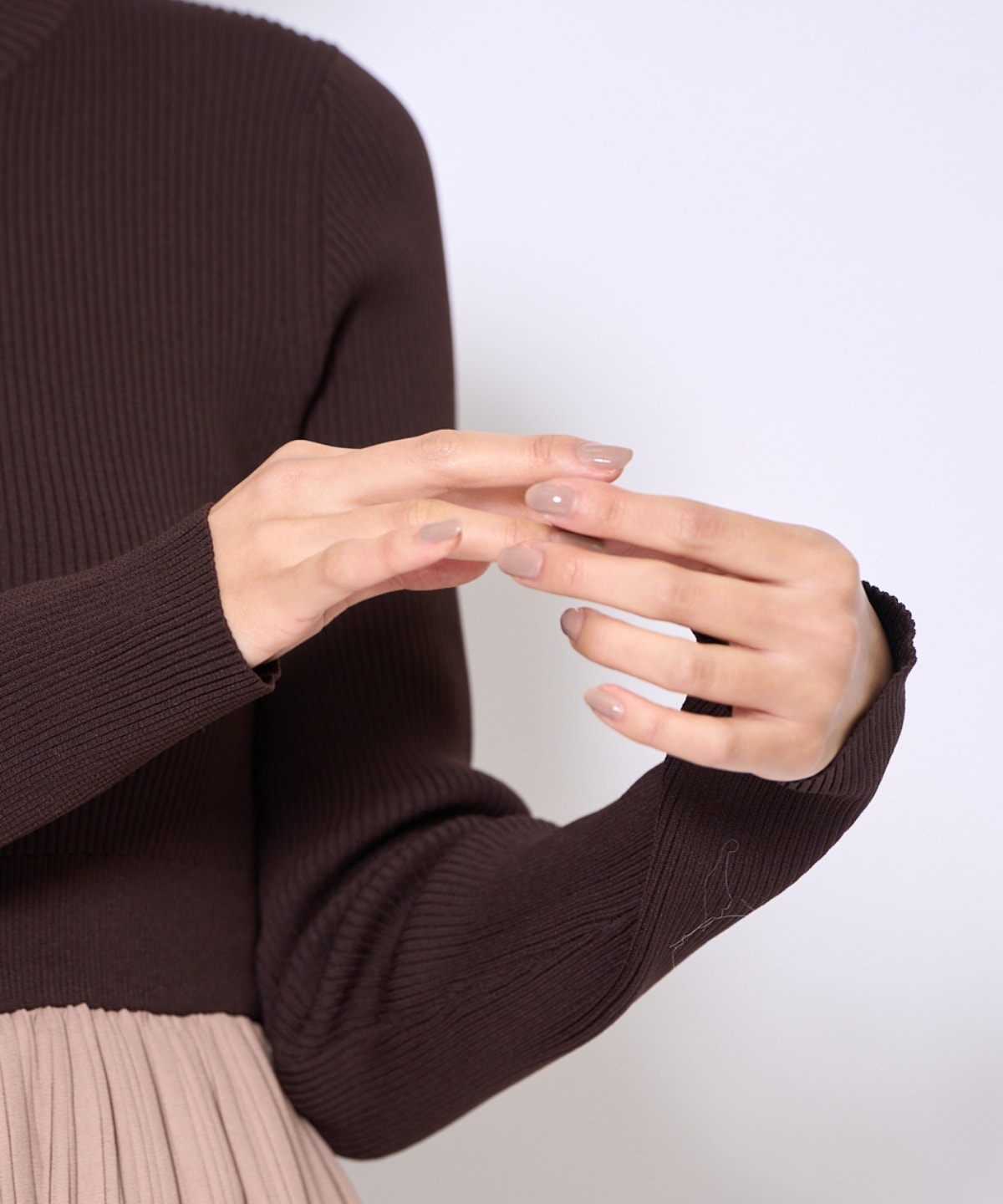 消しプリーツドッキングワンピース