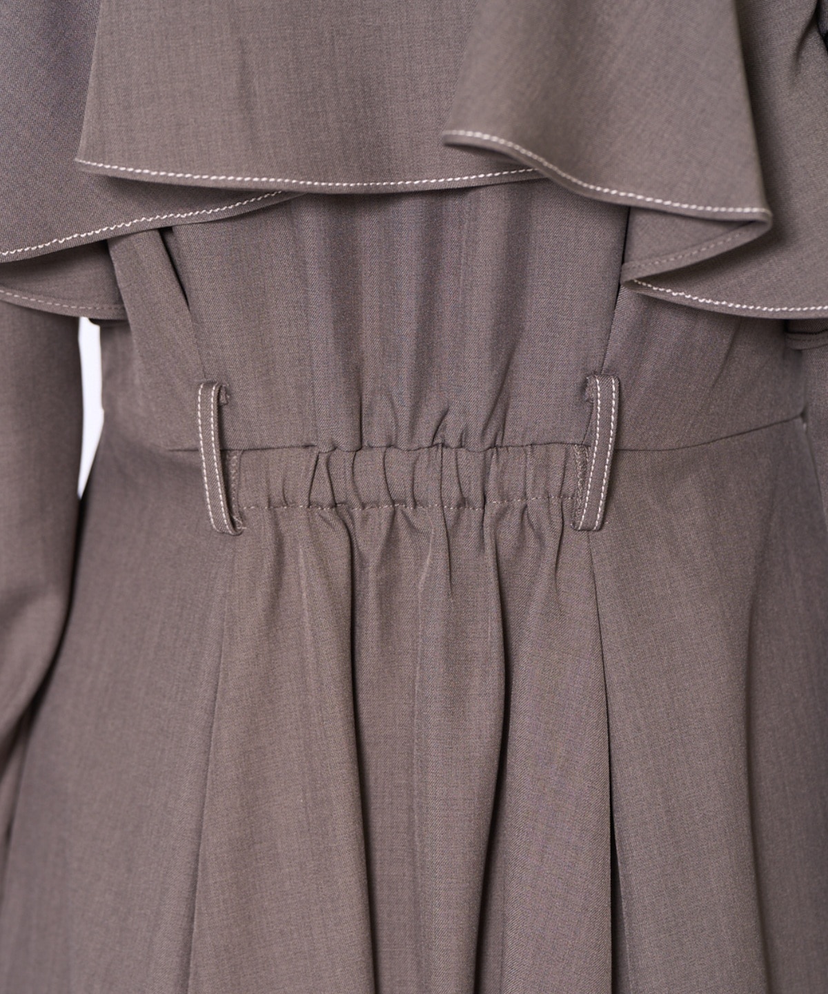 フリルケープシャツワンピース