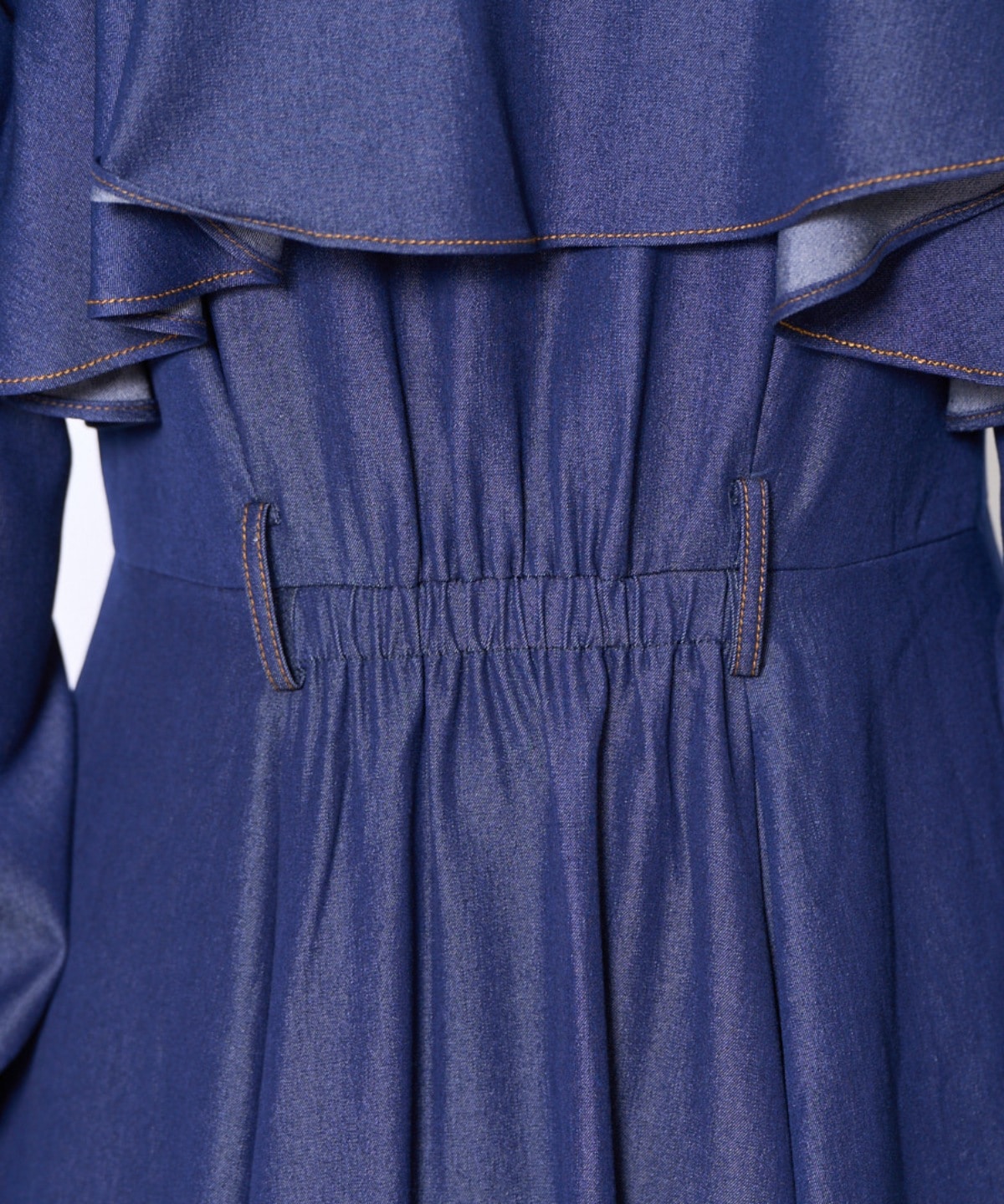 フリルケープシャツワンピース