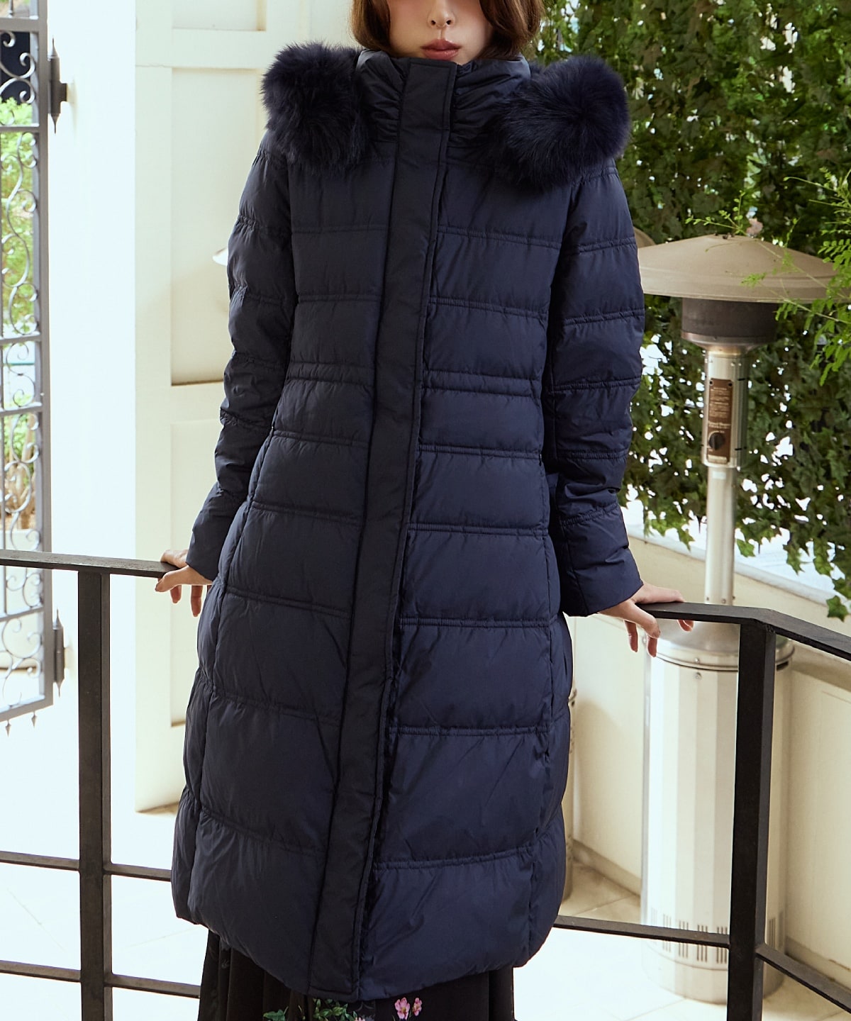 FOXファー付きミドルロングダウン