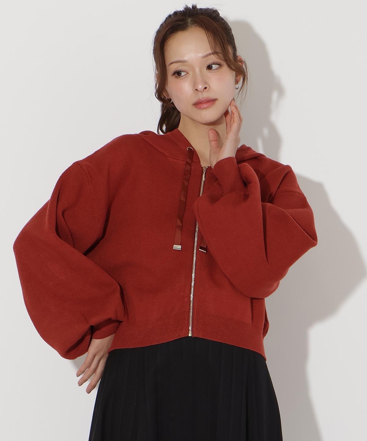 ニットパーカー