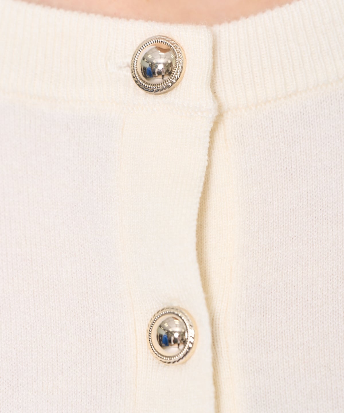 刺繍クルーネック長袖カーディガン