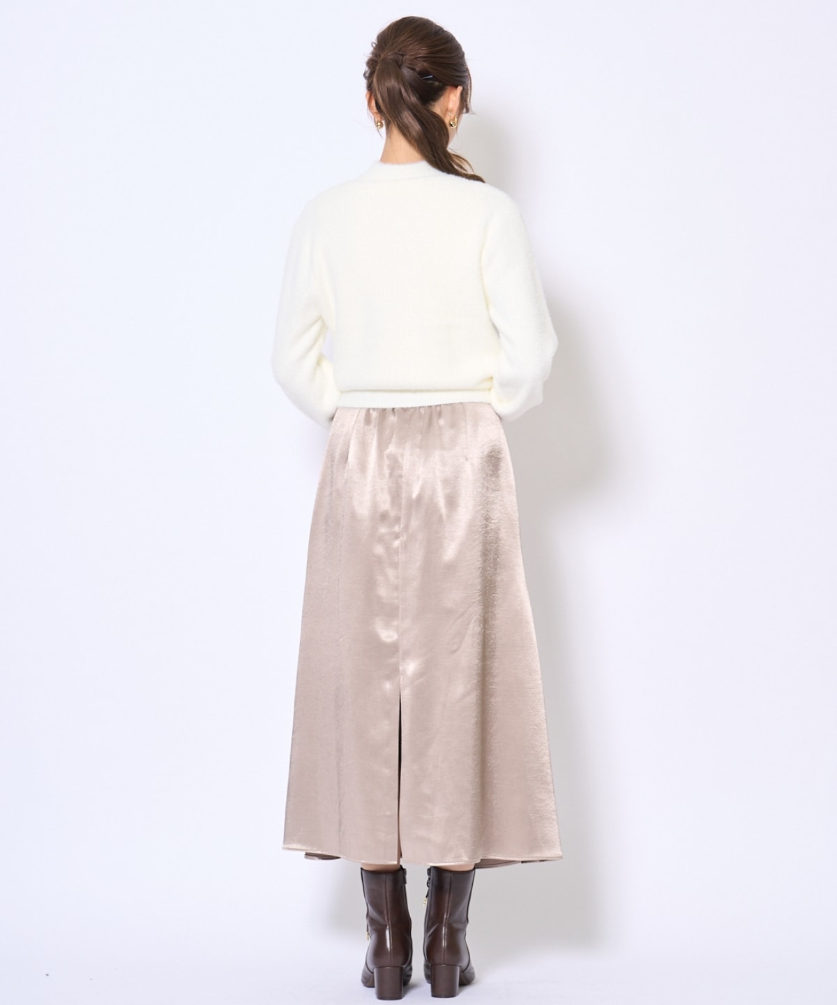 ラメフェザーニットアンサンブル