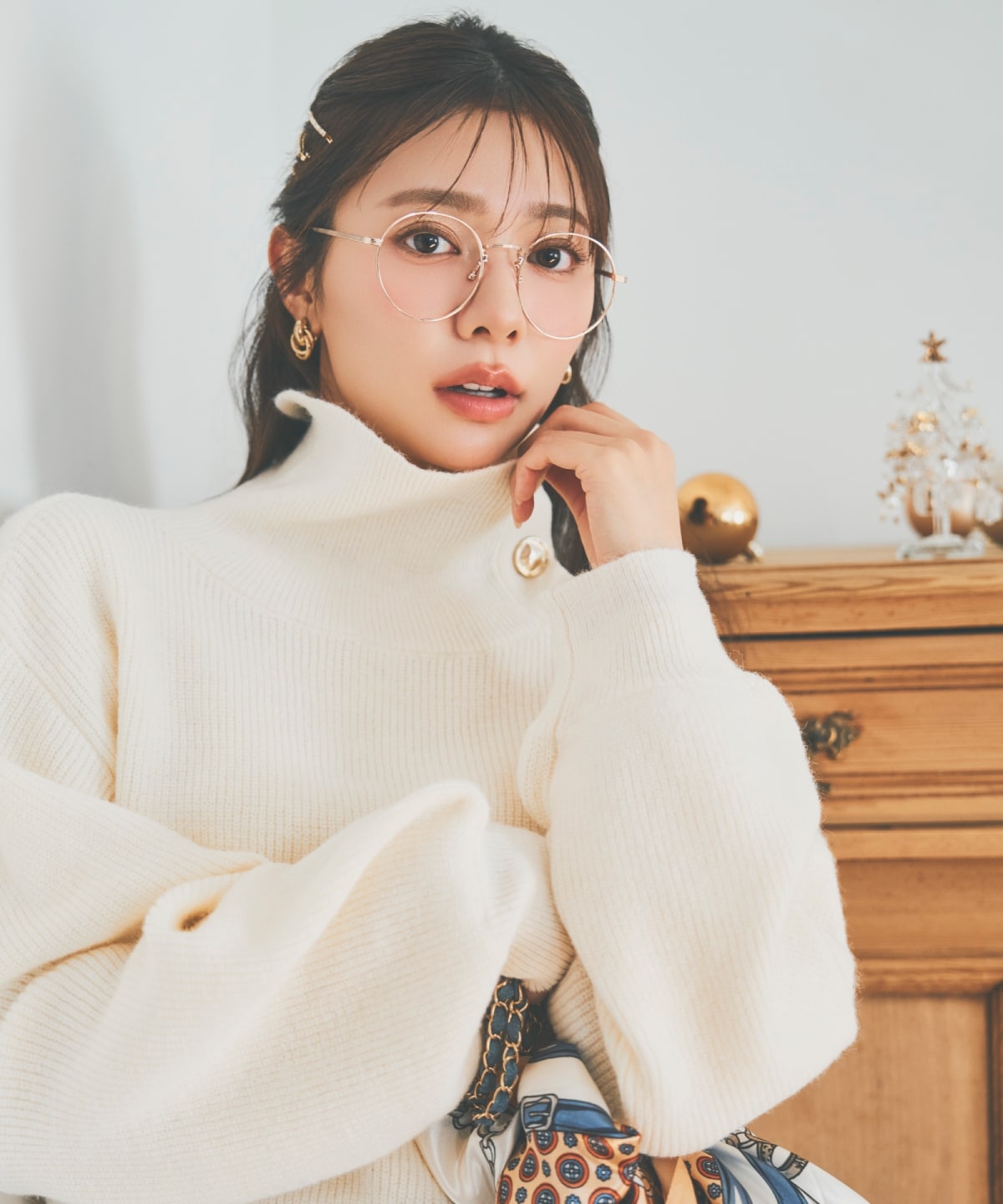 ショルダーボタンマルチウェイニットプルオーバー