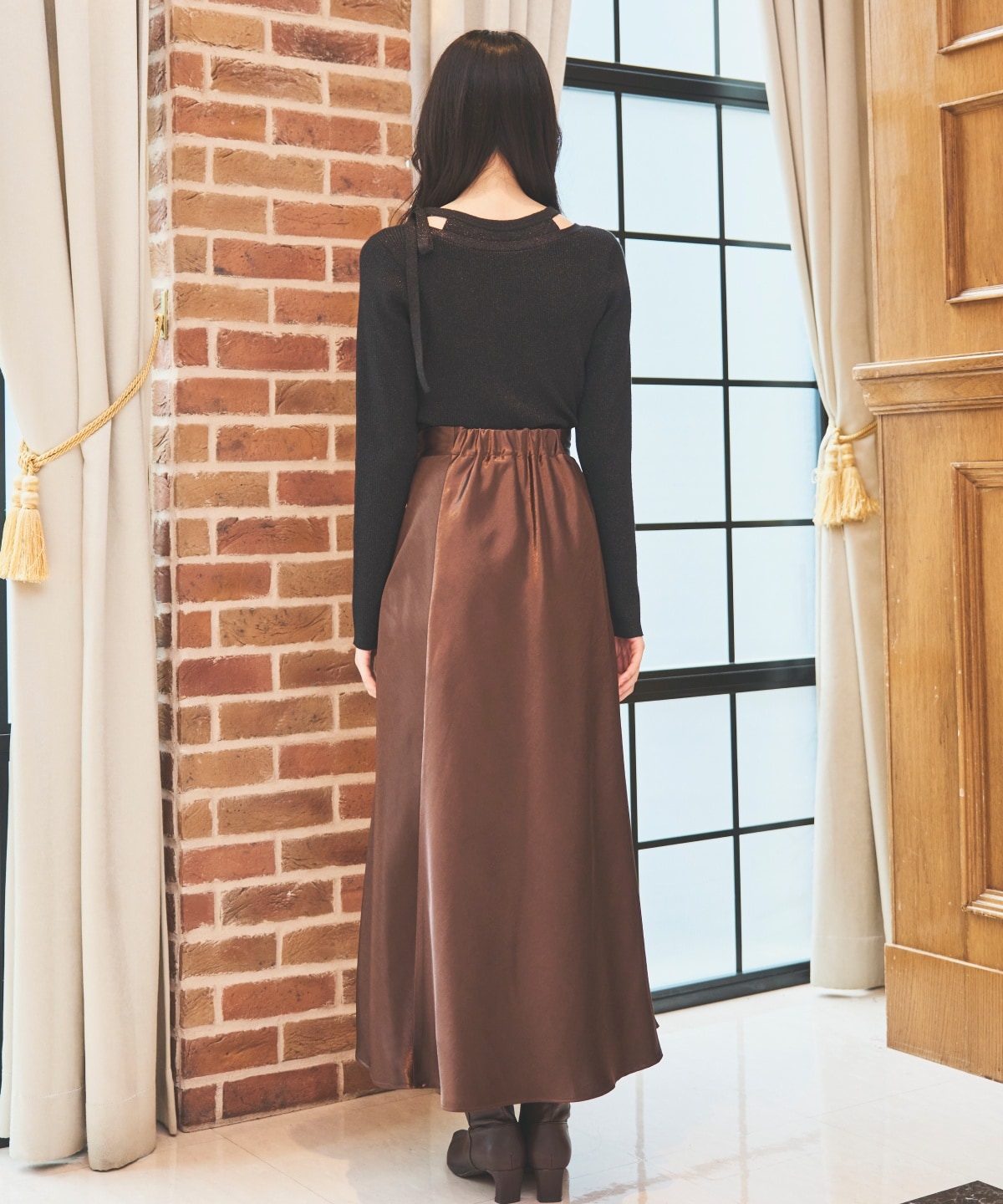 ホルタードッキングカーディガン風プルオーバー