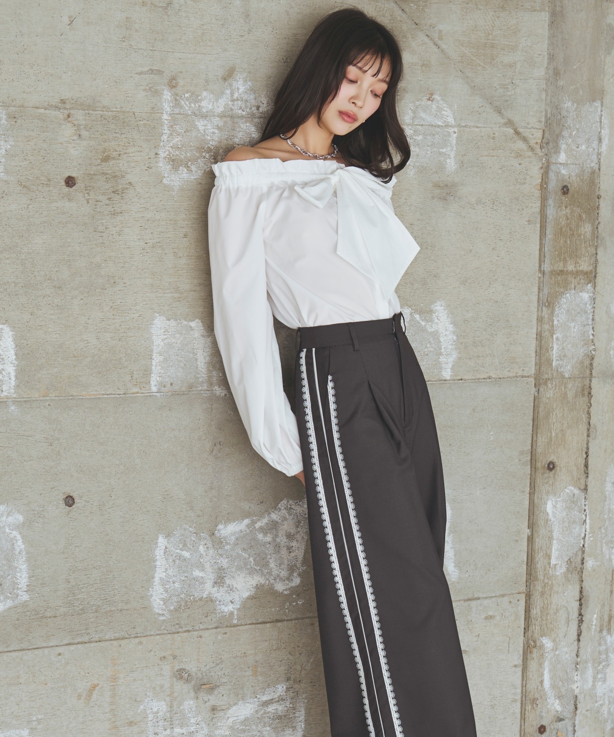 【先行予約受付中】ドロストボウタイ2WAYブラウス