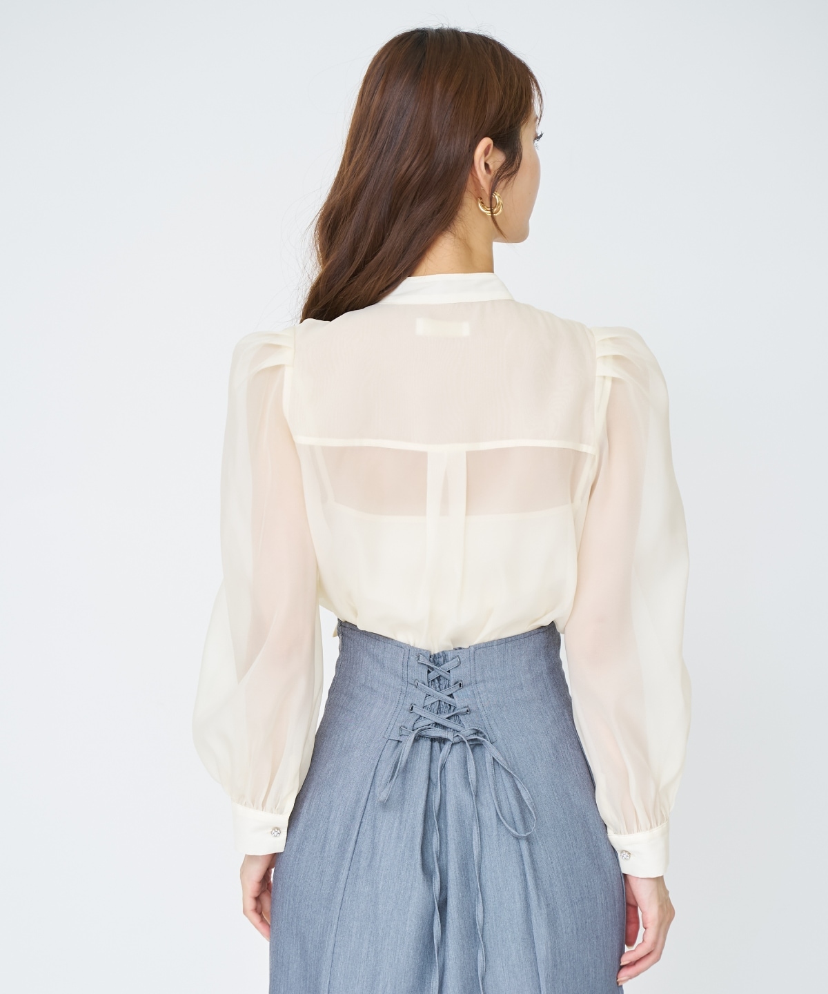 【先行予約受付中】シアーボウタイブラウス