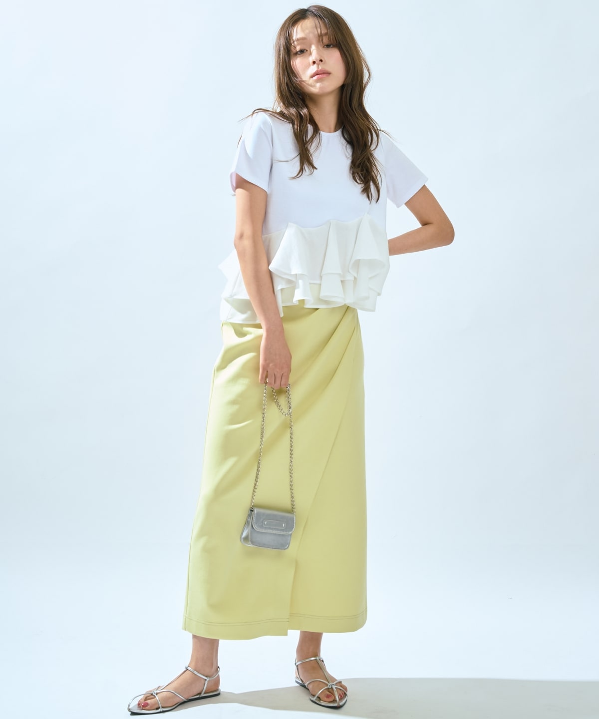 【先行予約受付中】ハイストレッチタックストレートスカート