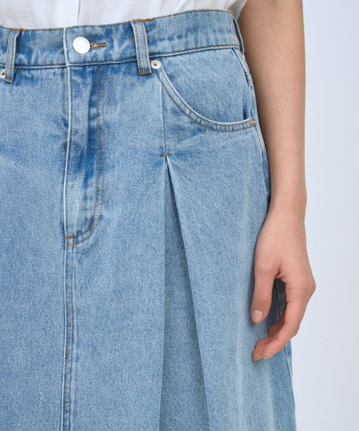 【先行予約受付中】デニムタックフレアスカート