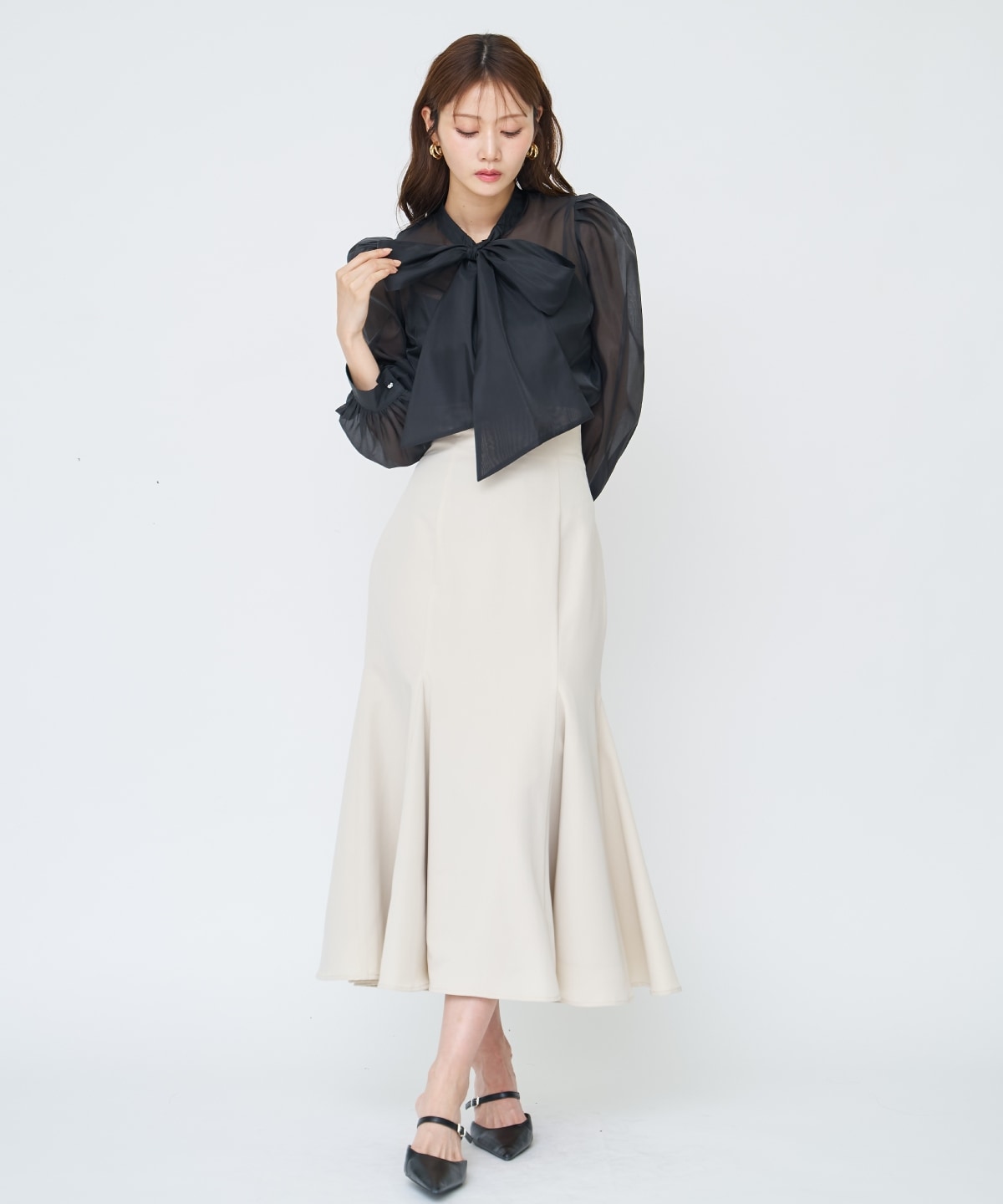 【先行予約受付中】バックレースアップマーメイドスカート