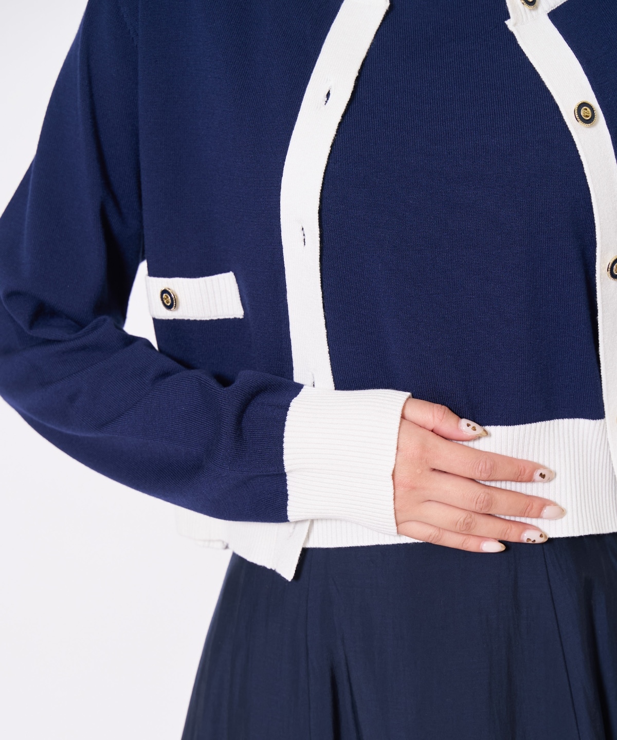 【先行予約受付中】バイカラーニットアンサンブル