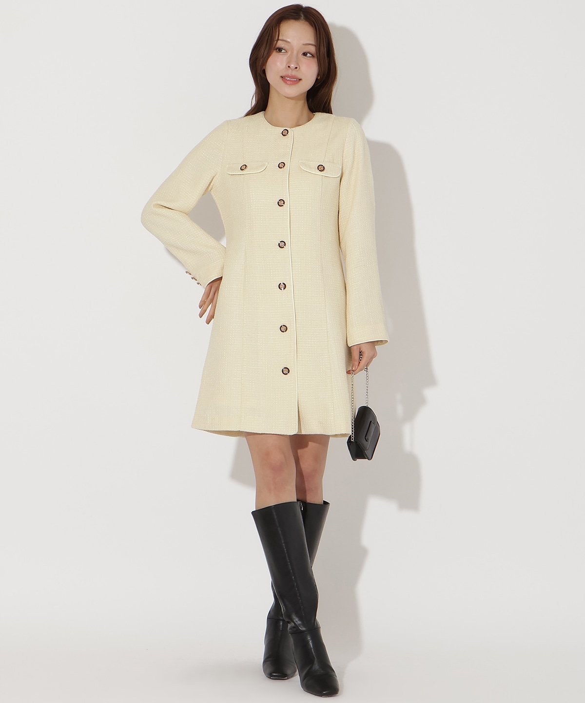 【先行予約受付中】ツイードミニワンピース