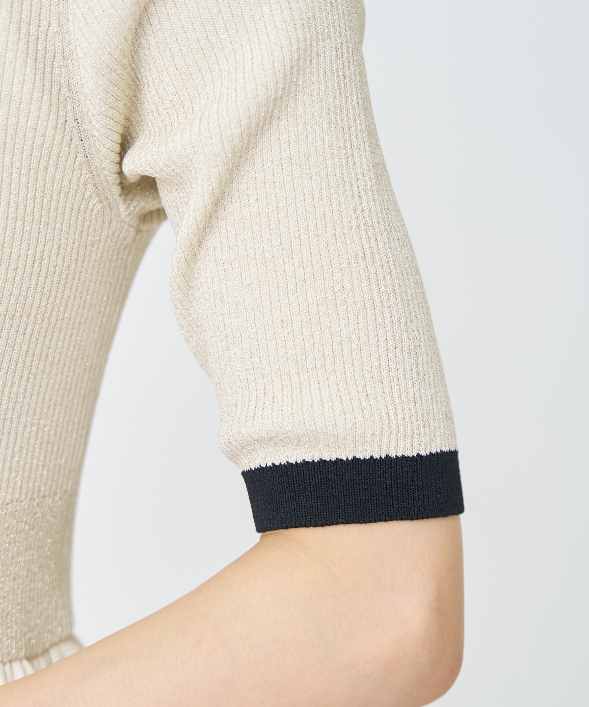 【先行予約受付中】ラメ入り配色ドッキングワンピース