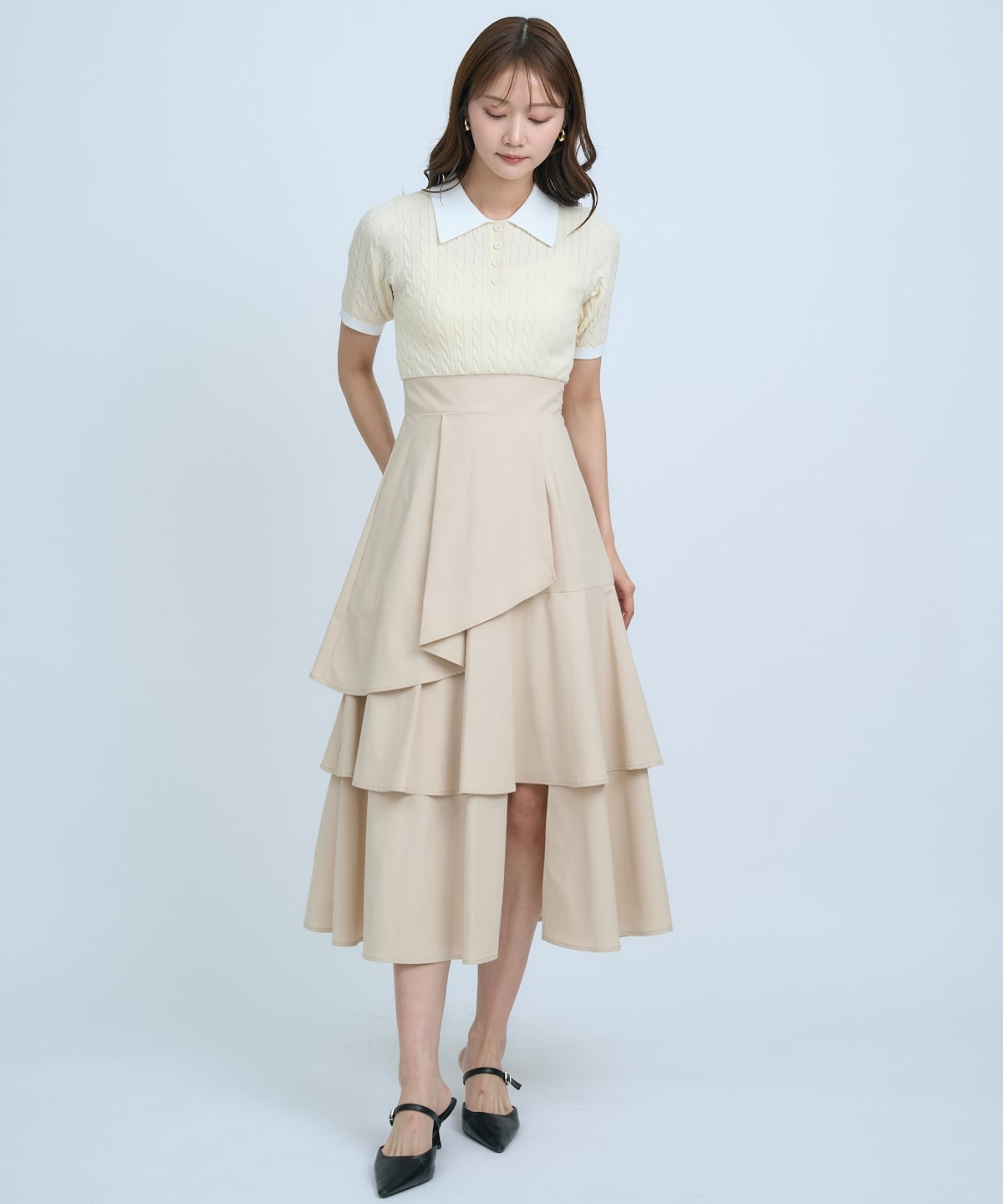 【先行予約受付中】イレギュラーヘムドッキングワンピース