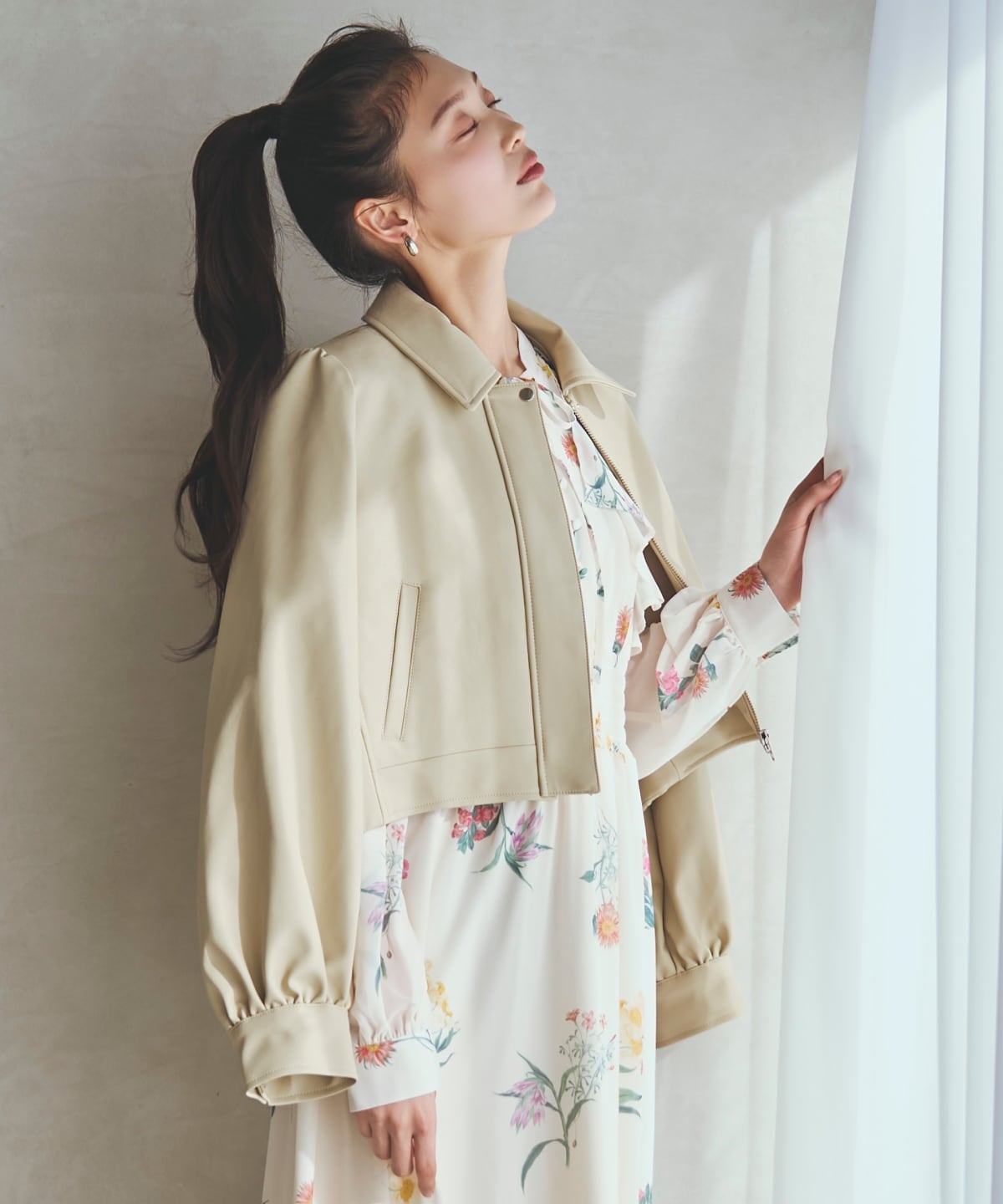 【先行予約受付中】フェイクレザーブルゾン