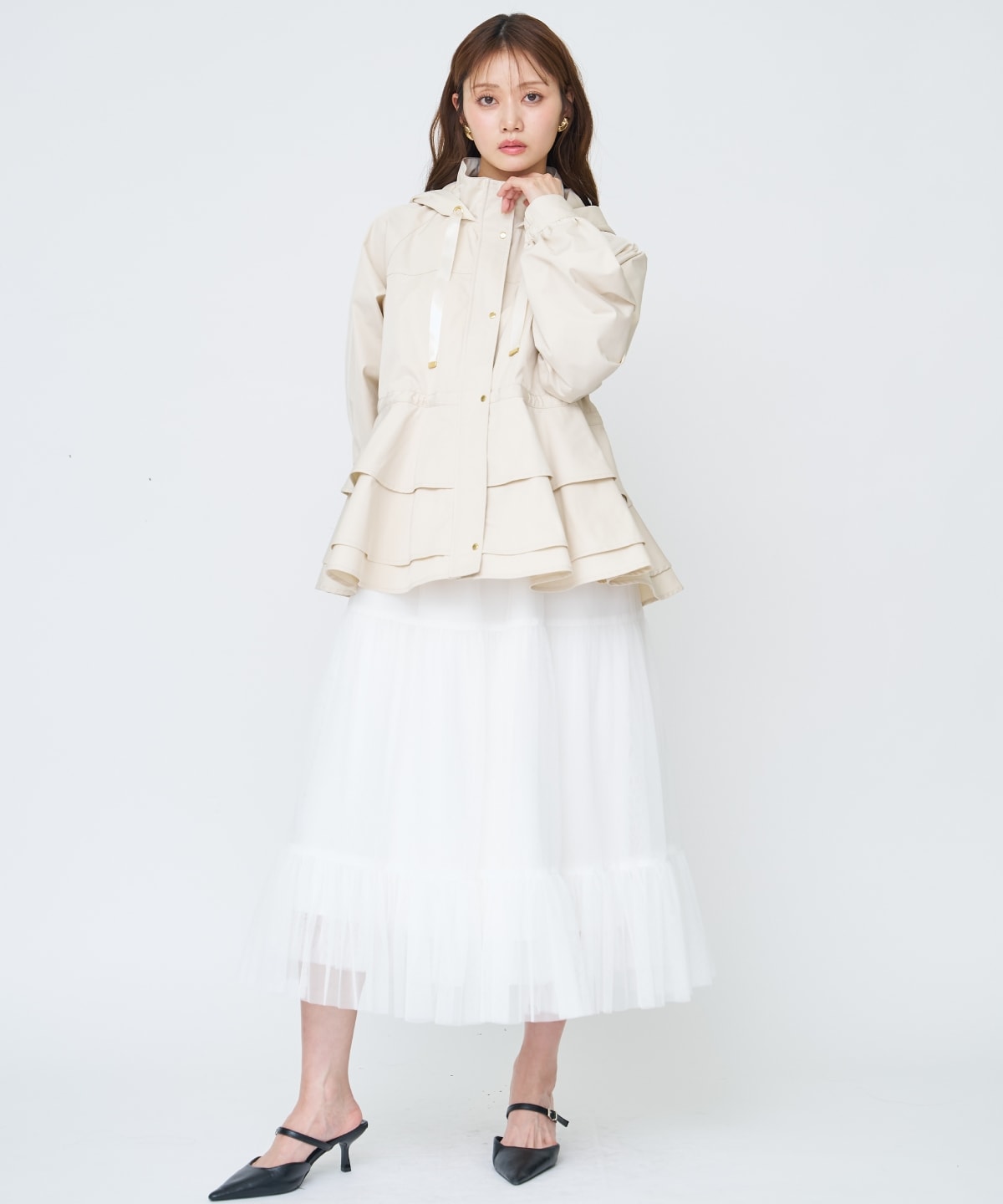 ペプラムマウンテンパーカー