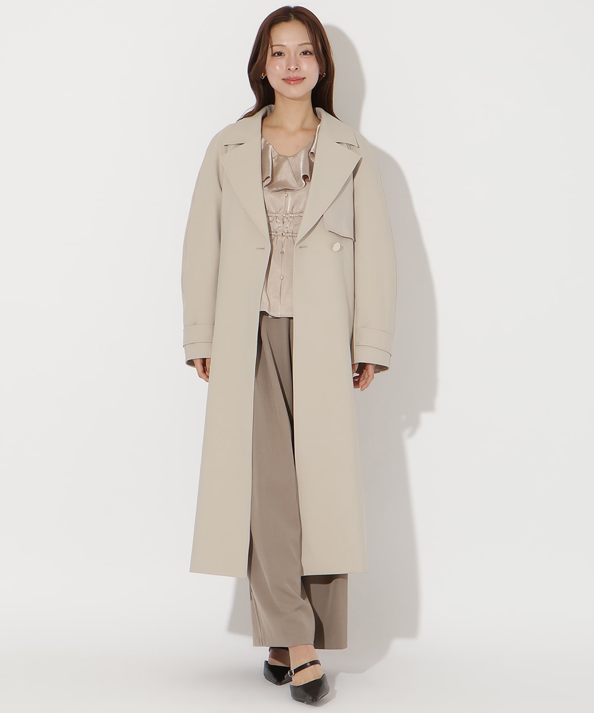 【先行予約受付中】フラップ付きロングコート