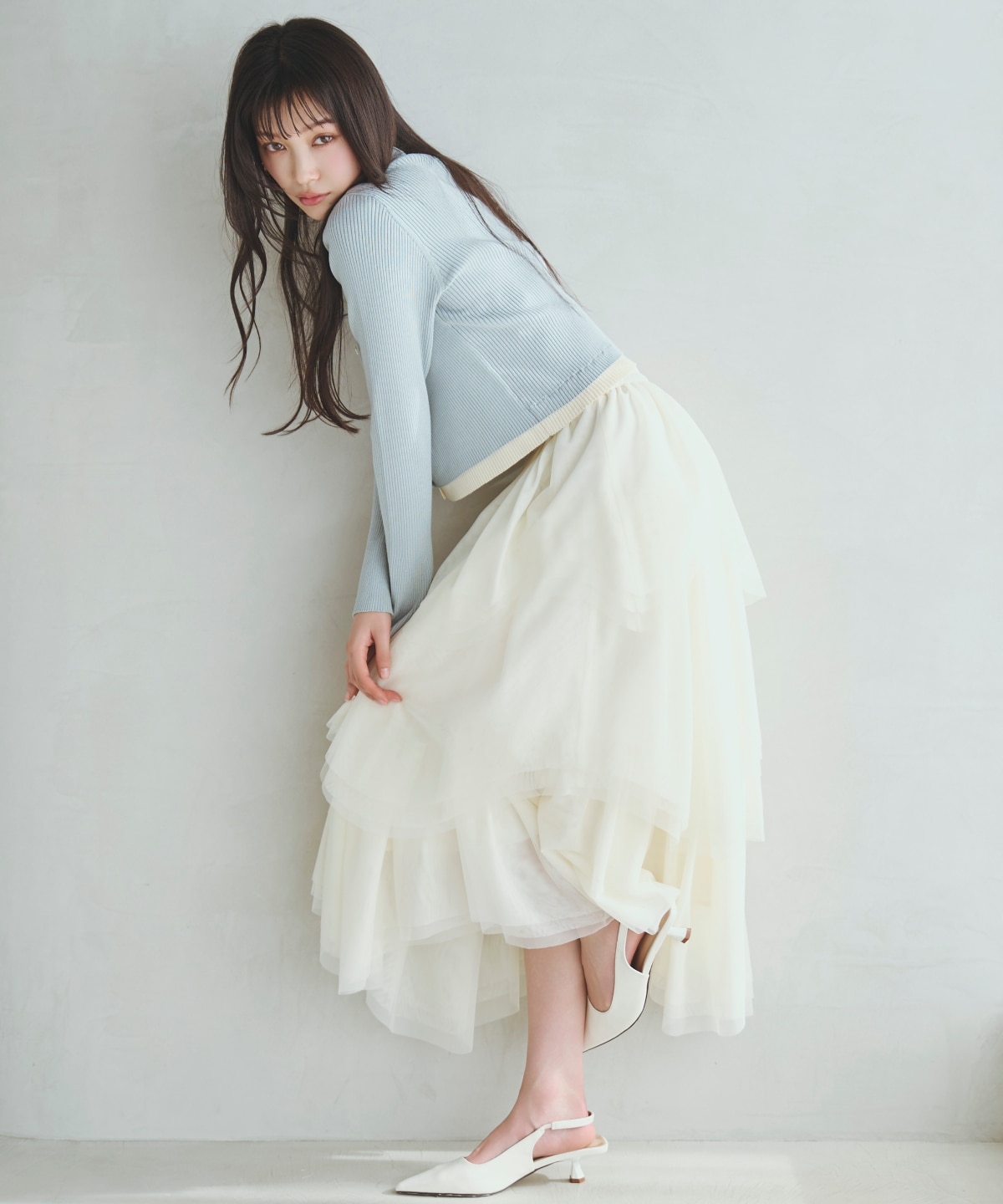 【先行予約受付中】襟付きレイヤード風カーディガン