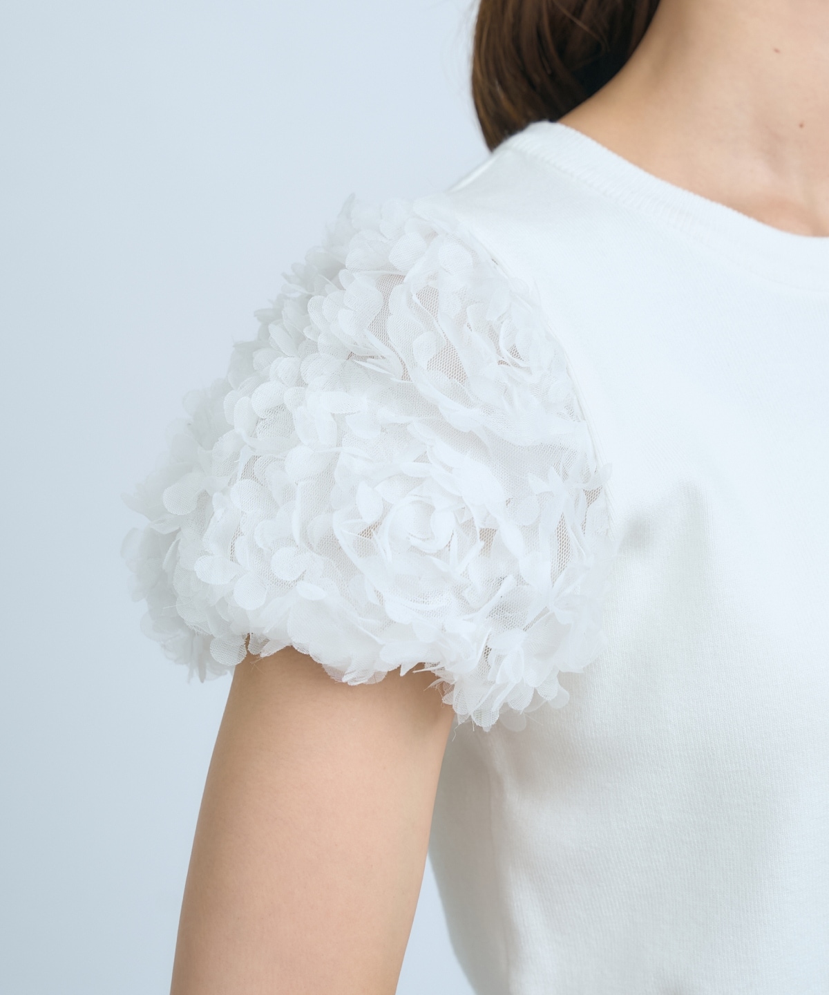 フラワーチュールスリーブカーディガン