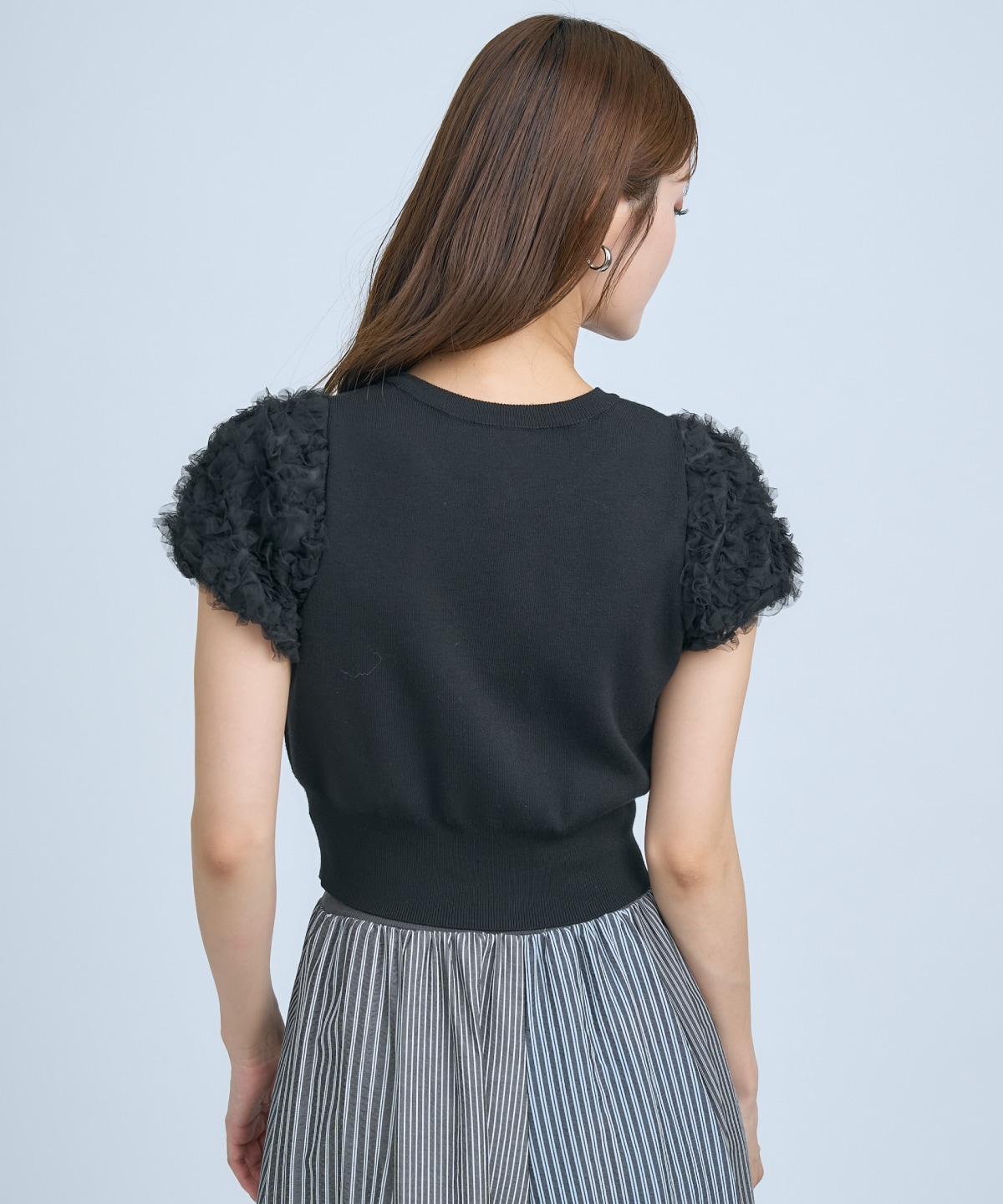 フラワーチュールスリーブカーディガン