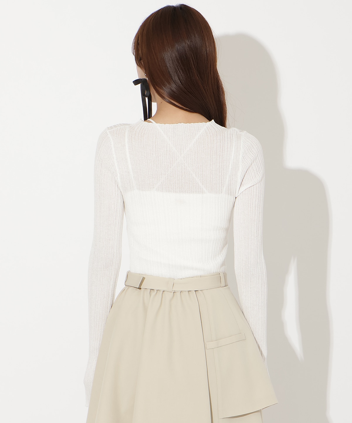 【先行予約受付中】シアーランダムリブニットプルオーバー