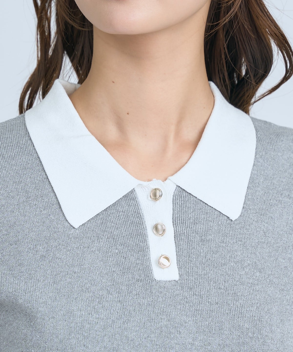 【先行予約受付中】ポロニットプルオーバー×ペプラムキャミソール