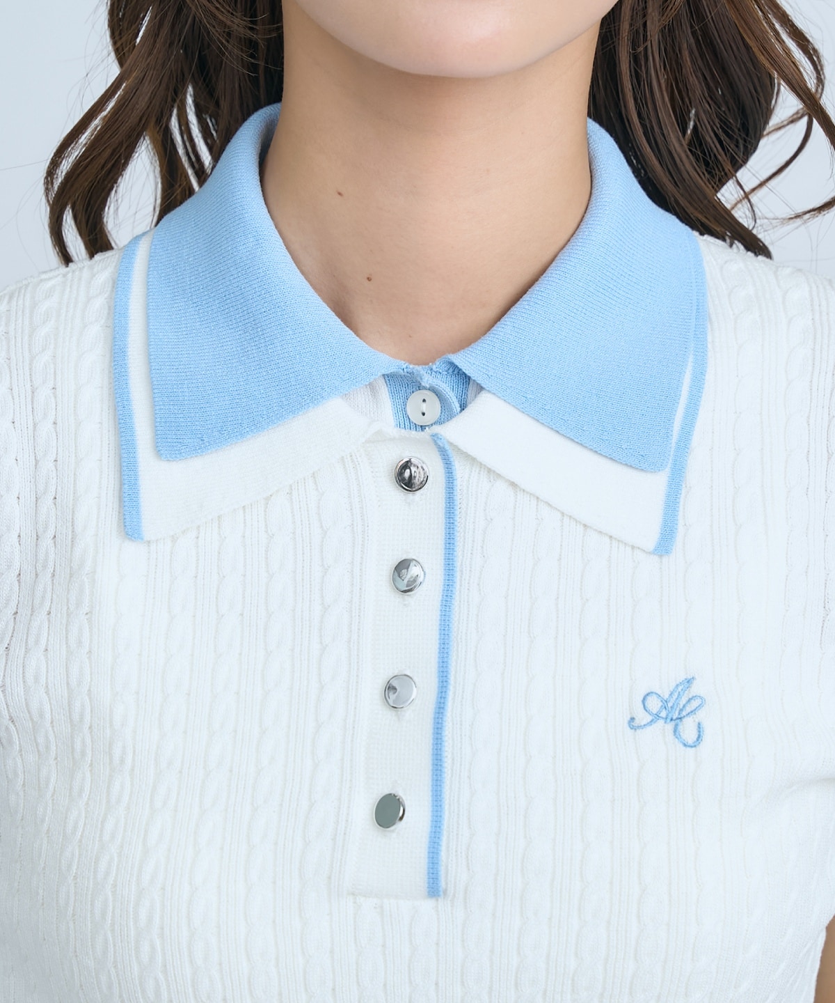 【先行予約受付中】ダブルカラーケーブルポロニット