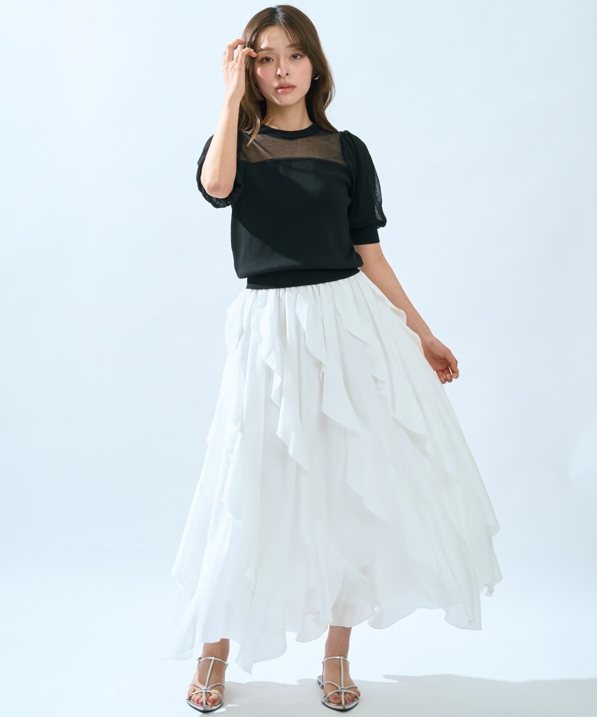 【先行予約受付中】シアーニットクルーネックプルオーバー