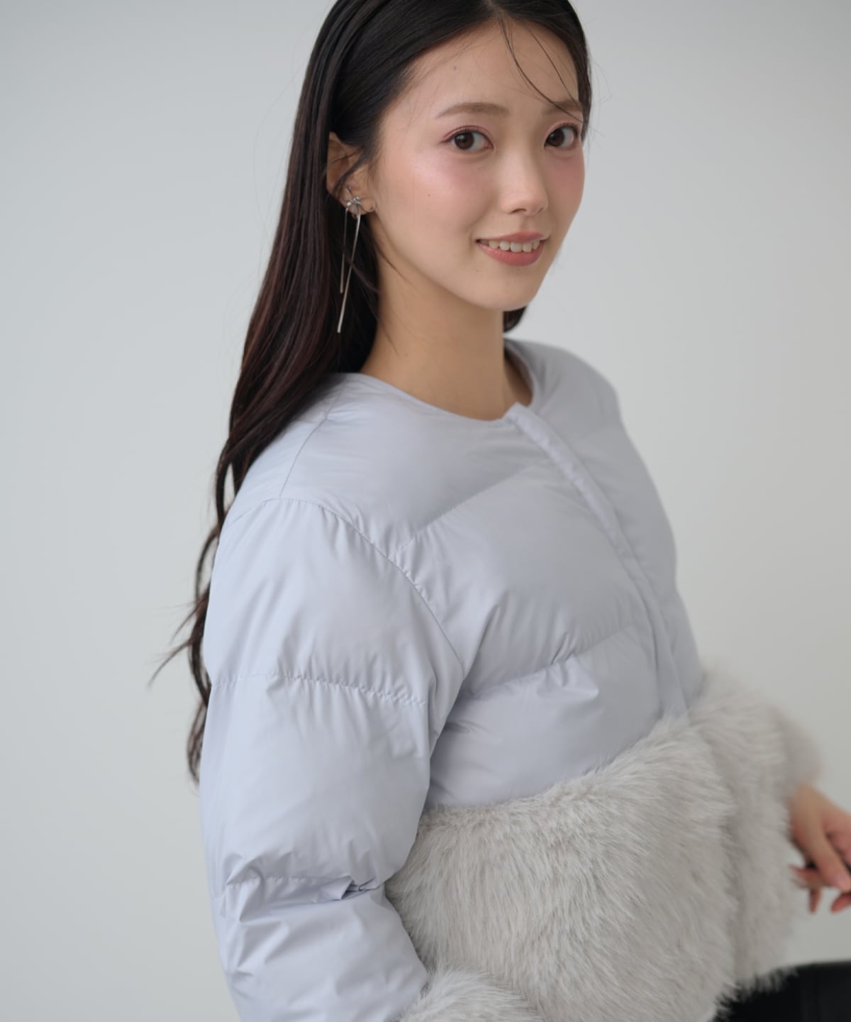 【先行予約受付中】ファートリムノーカラー中綿ジャケット