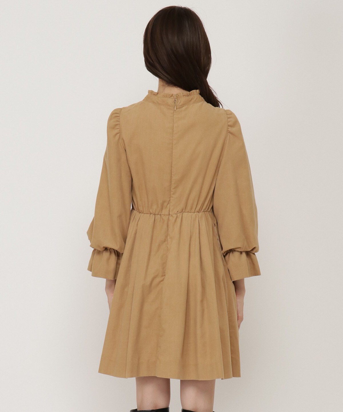 コーディロイ変形タックミニワンピース S ベージュ Redyazel 公式オンラインショップ バーンデストローズ