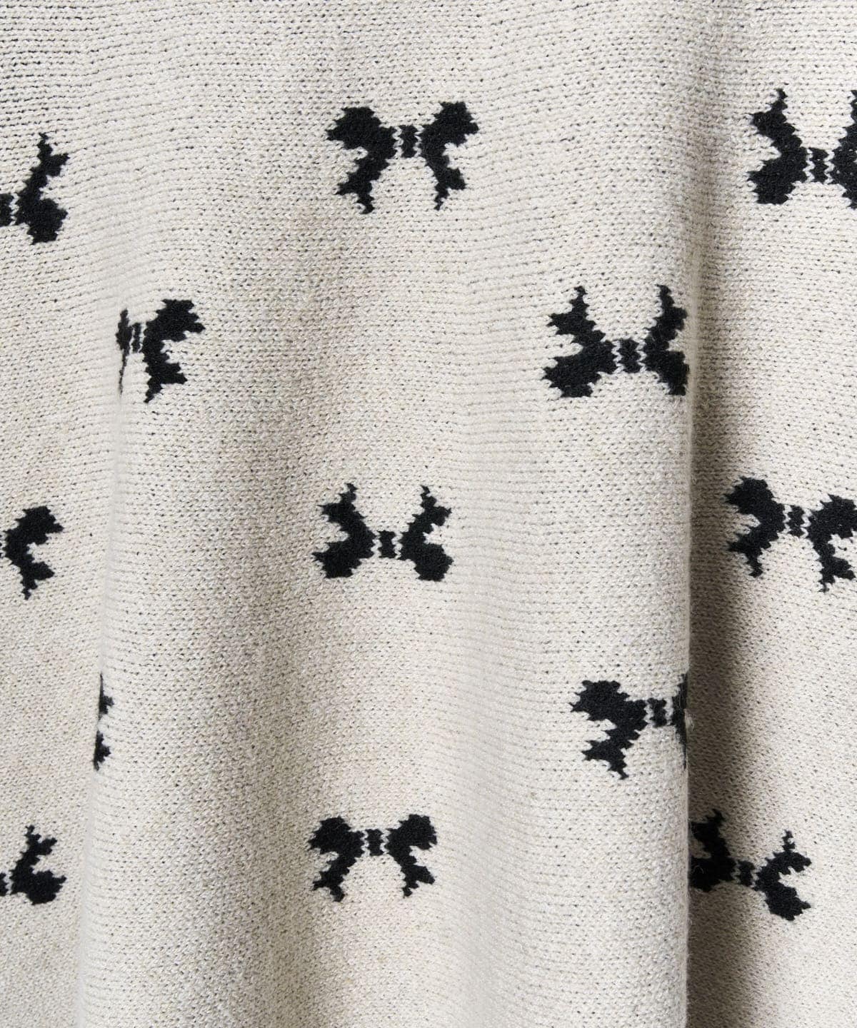 リボンジャガードニットスカート