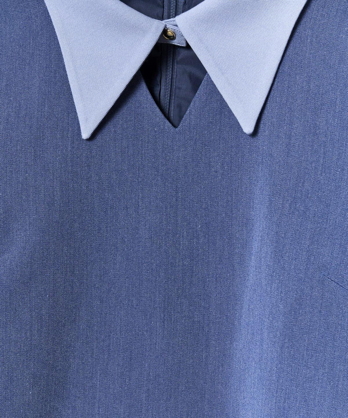 【セットアップ可能】配色襟トップス