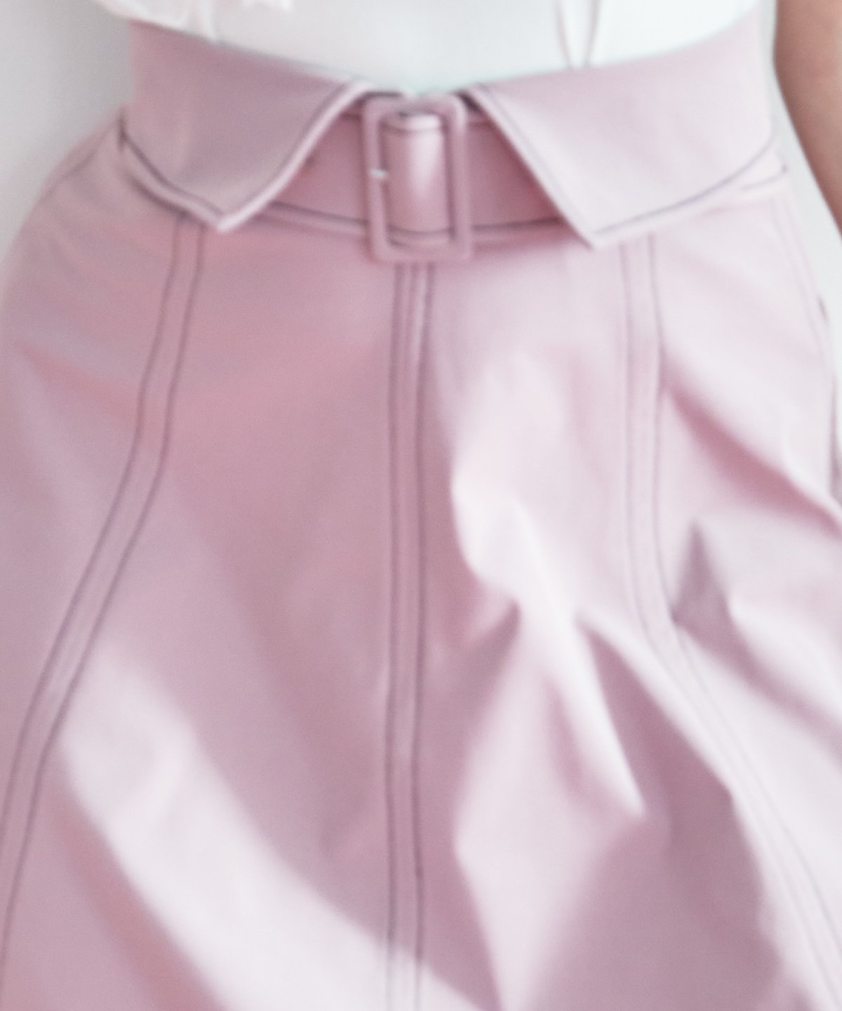 ステッチカラーフレアスカート