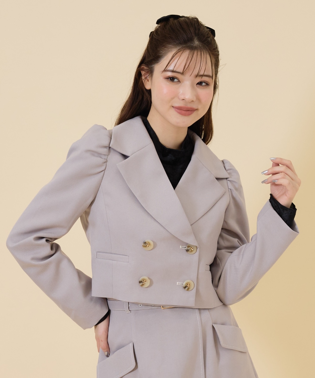 【セットアップ可能】ウーリッシュショートダブルジャケット