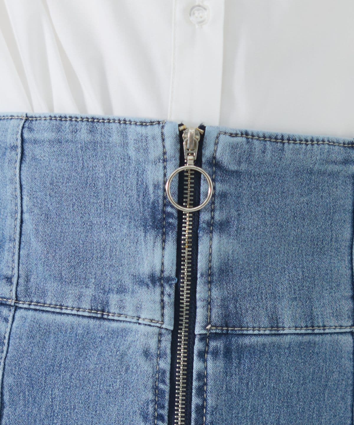 フロントジップデニムマーメイドスカート