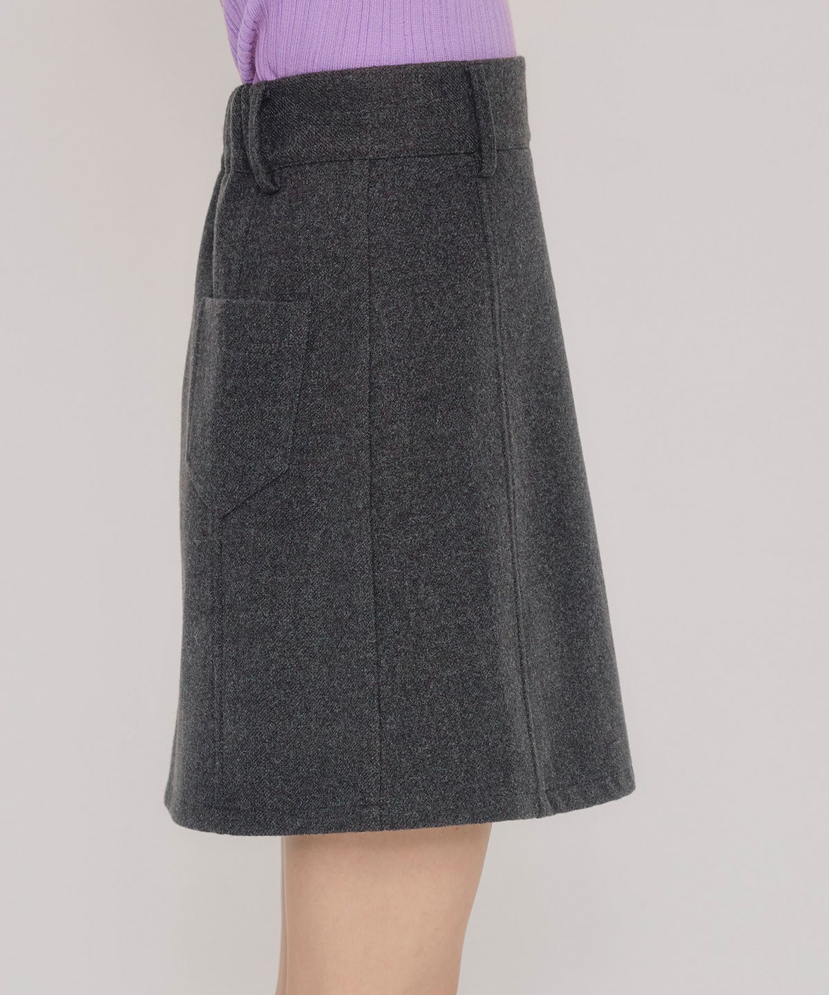 【セットアップ可能】ハイウエストフレアミニスカート